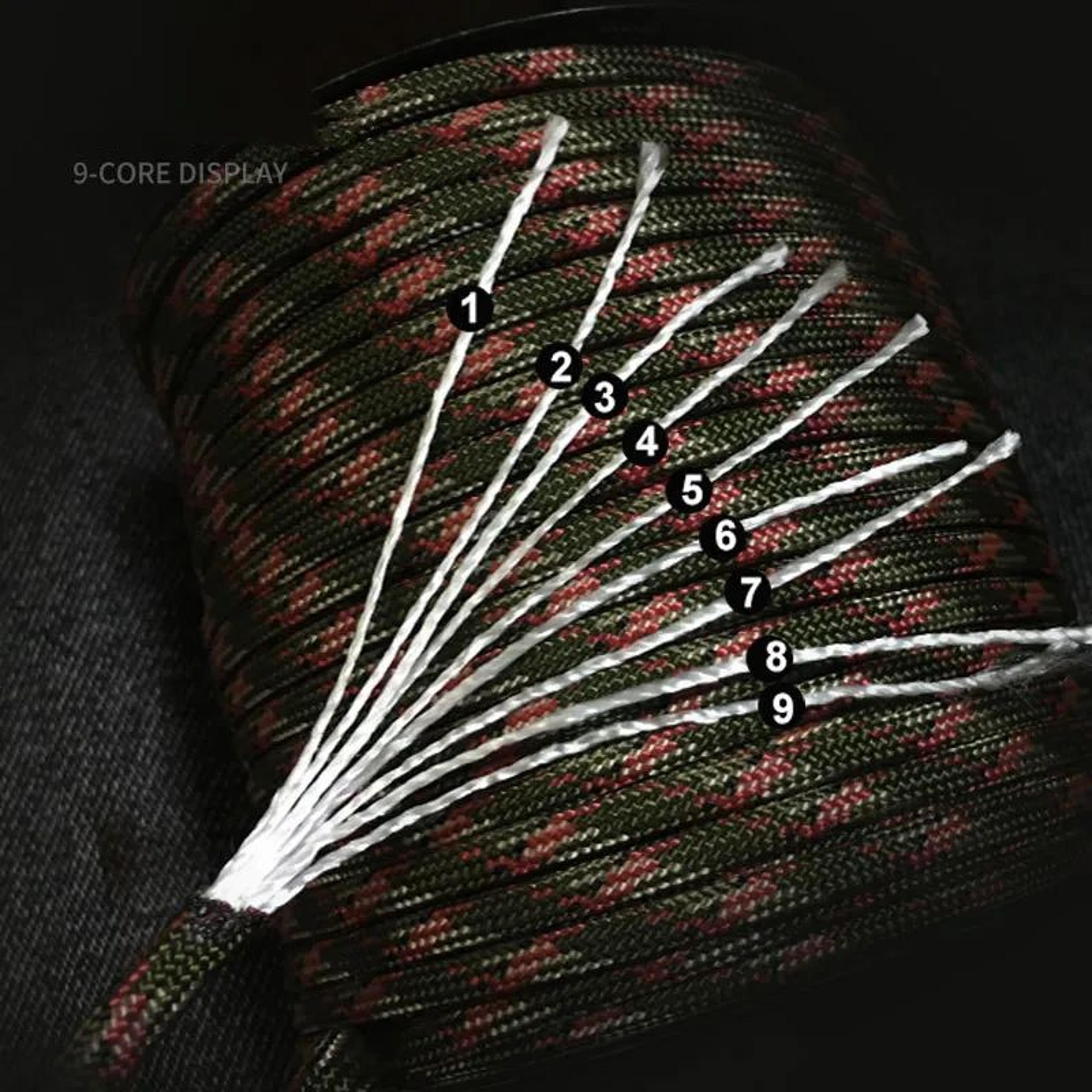 550 heavy duty 9 core paracord rope