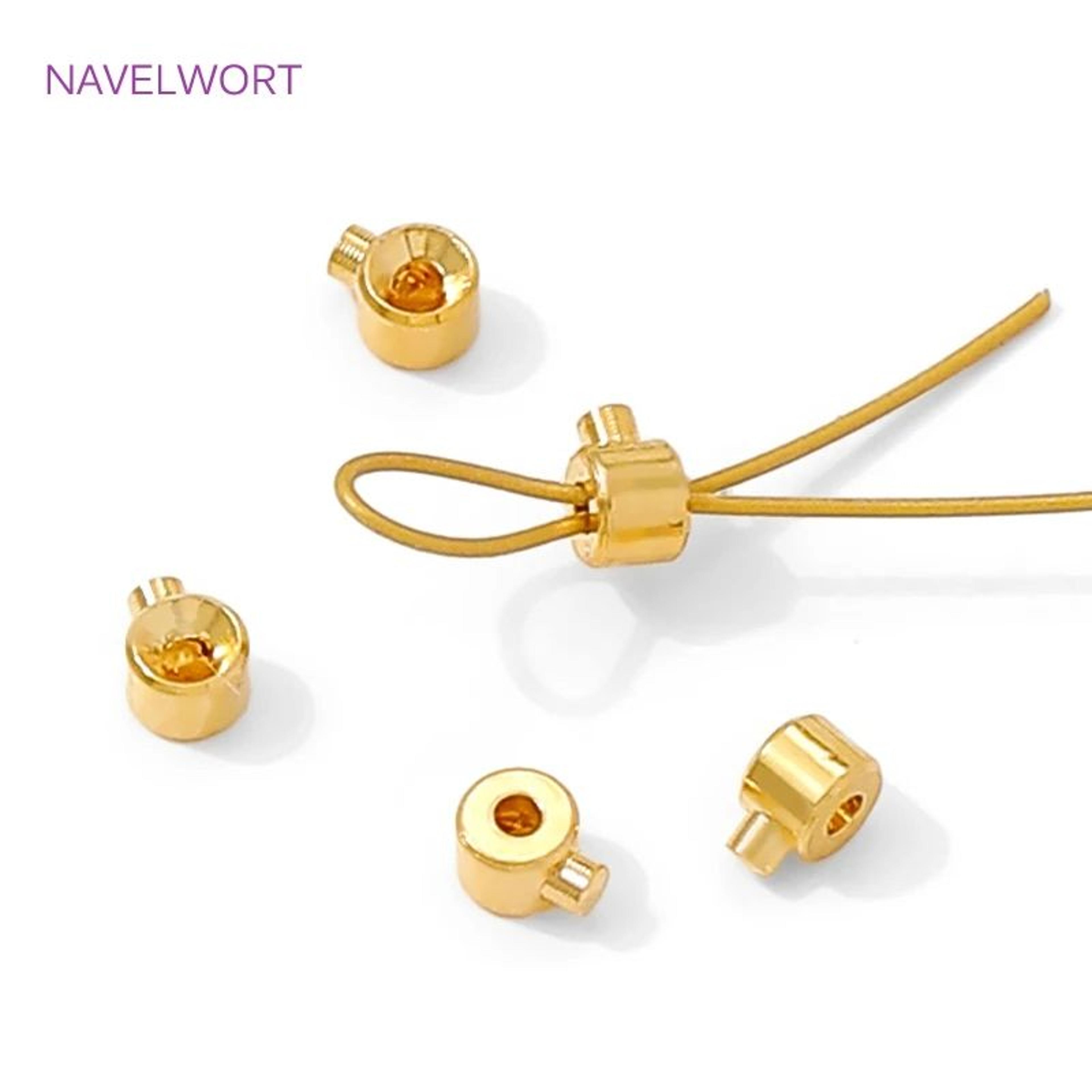 18k gold plated brass crimp beads