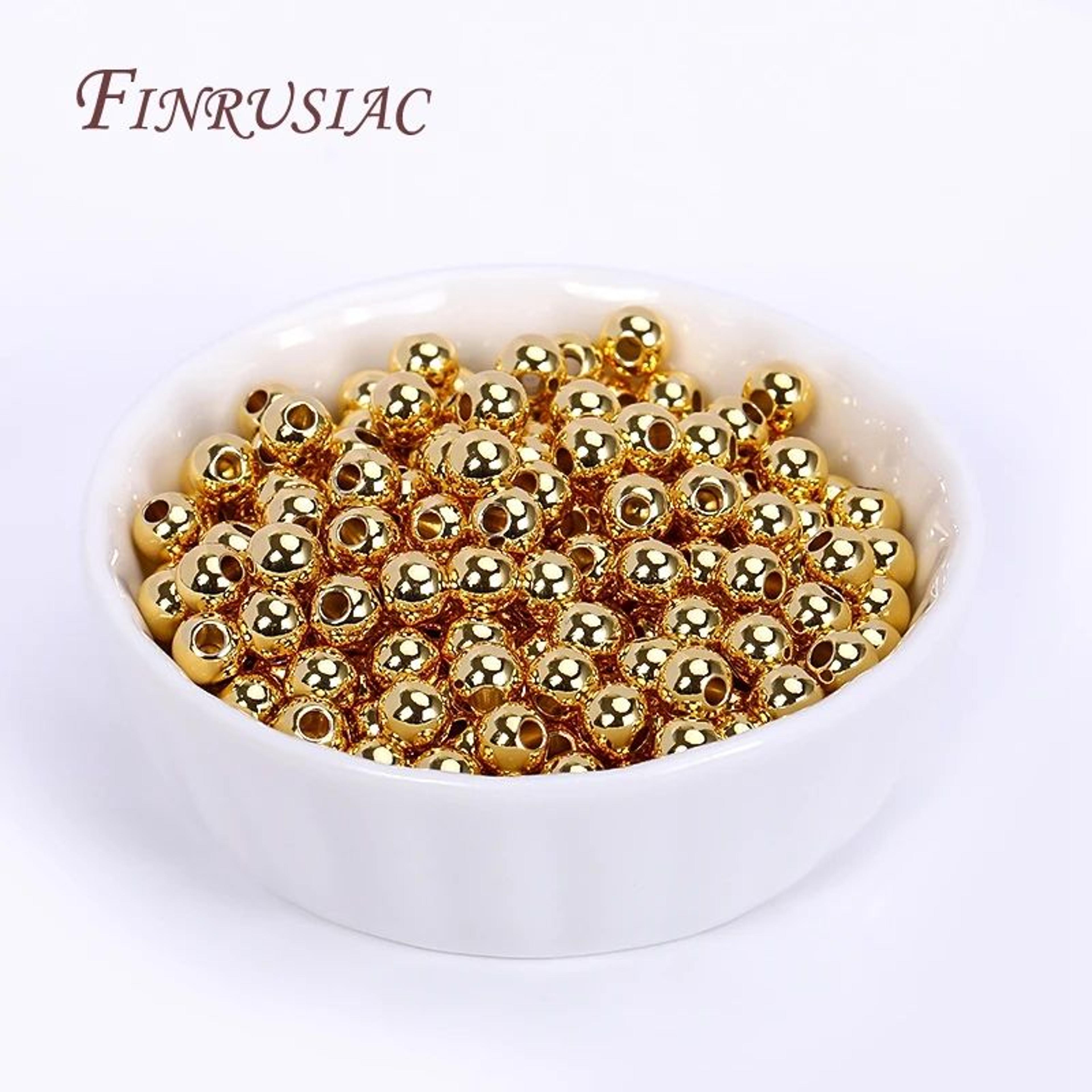 18k gold plated jewelry spacer beads