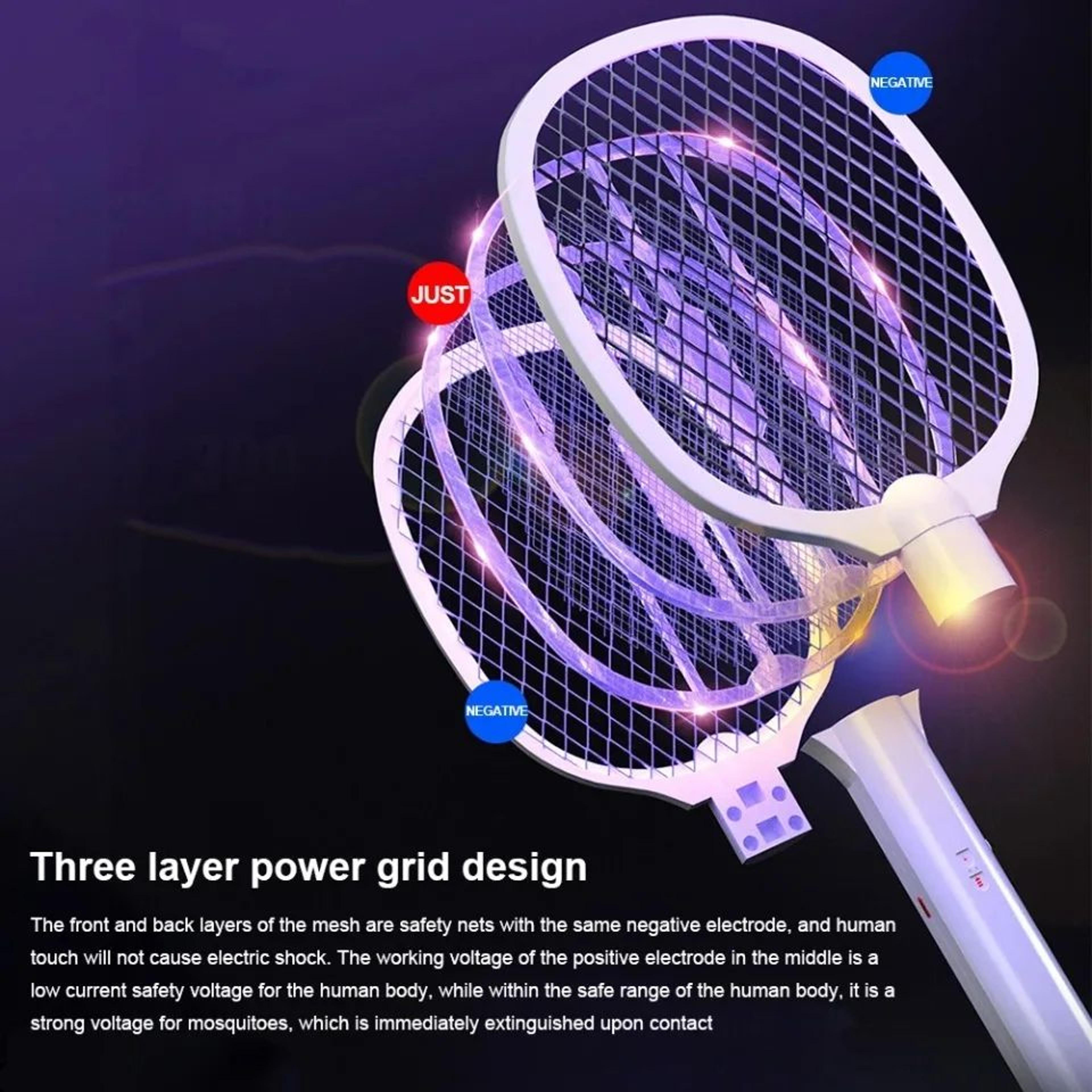 rechargeable electric mosquito zapper racket