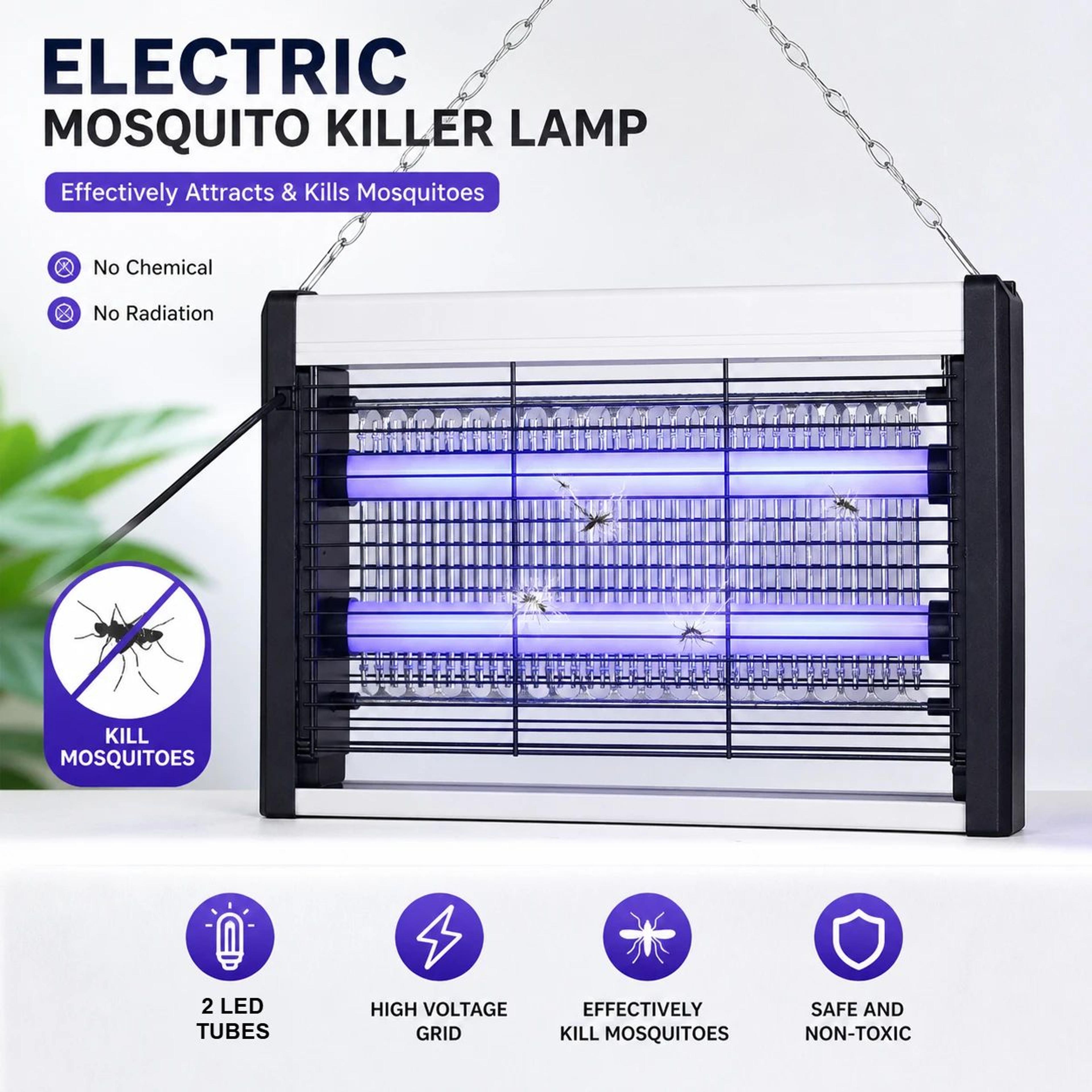joyinled dual tube electric bug zapper