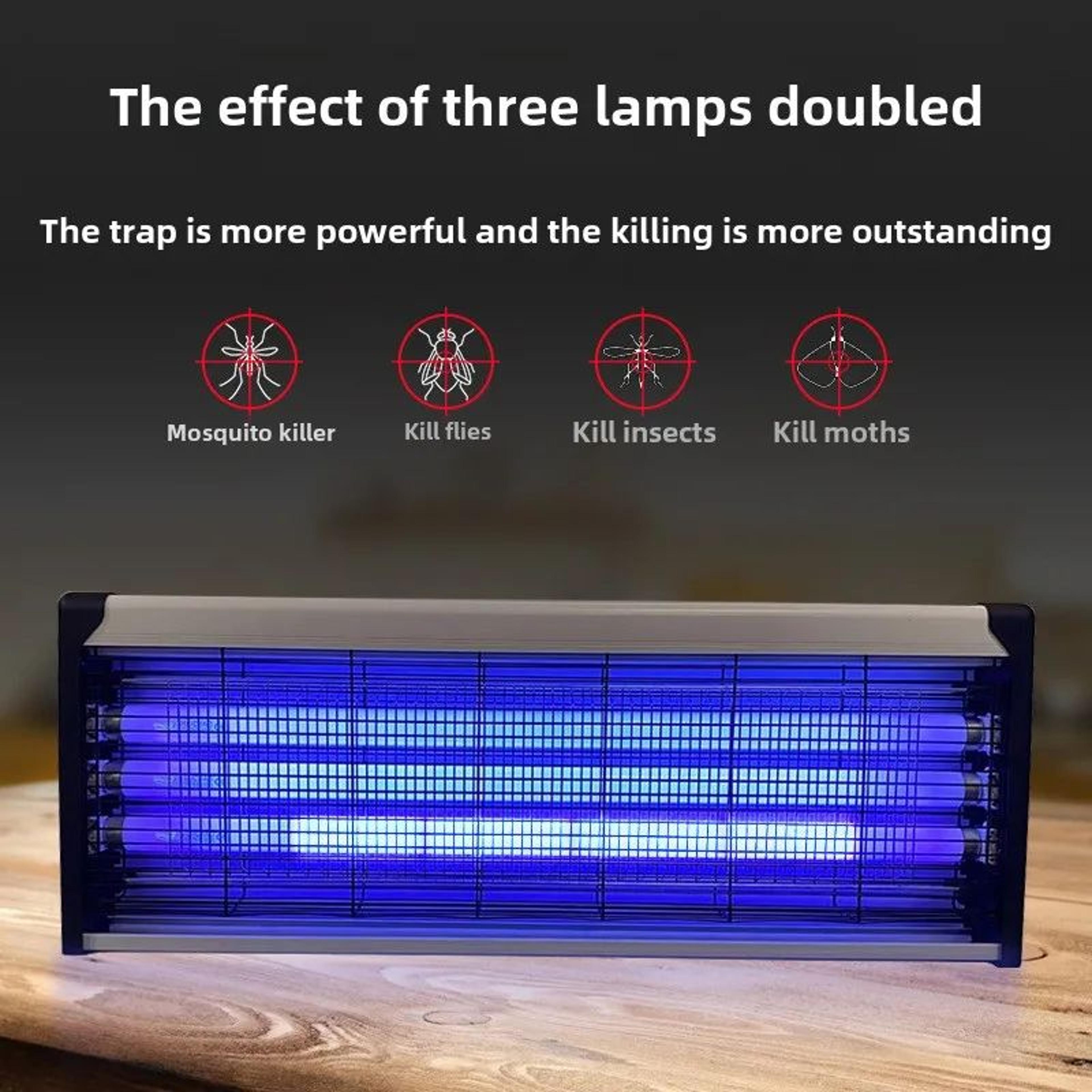 3 tube electric mosquito killer lamp indoor bug zapper