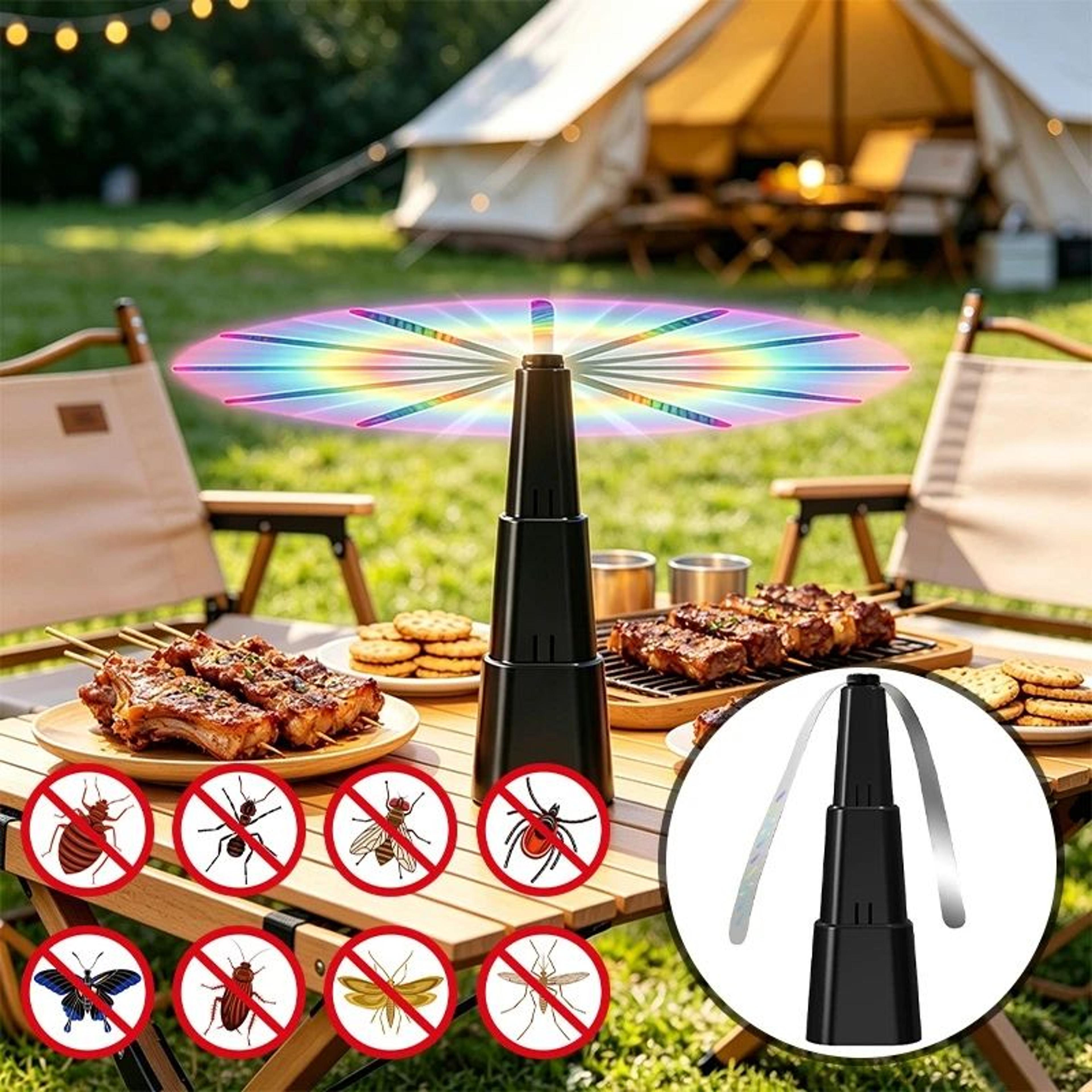 tabletop fly repellent fan battery powered food protector