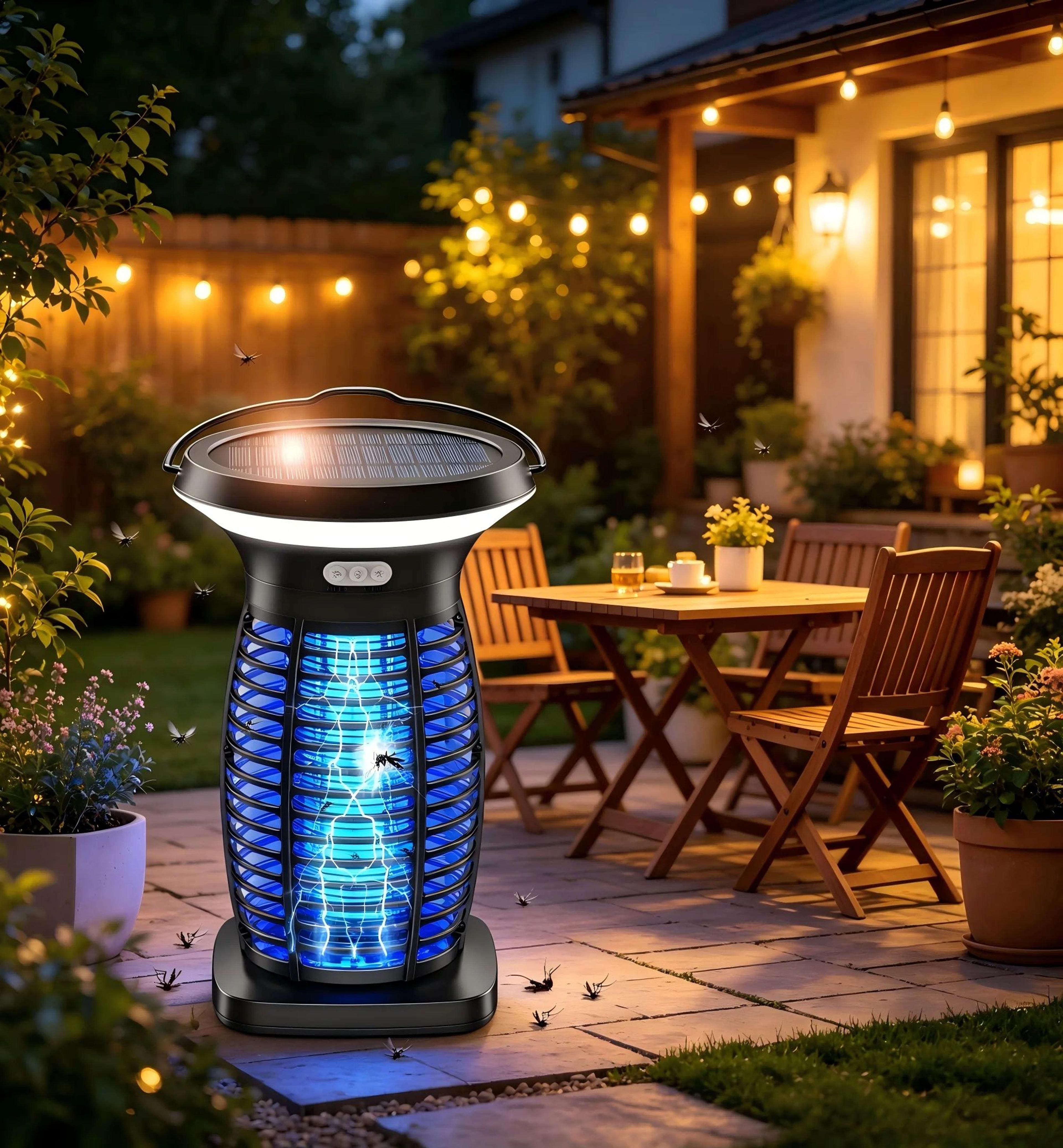 solar mosquito zapper waterproof outdoor insect killer