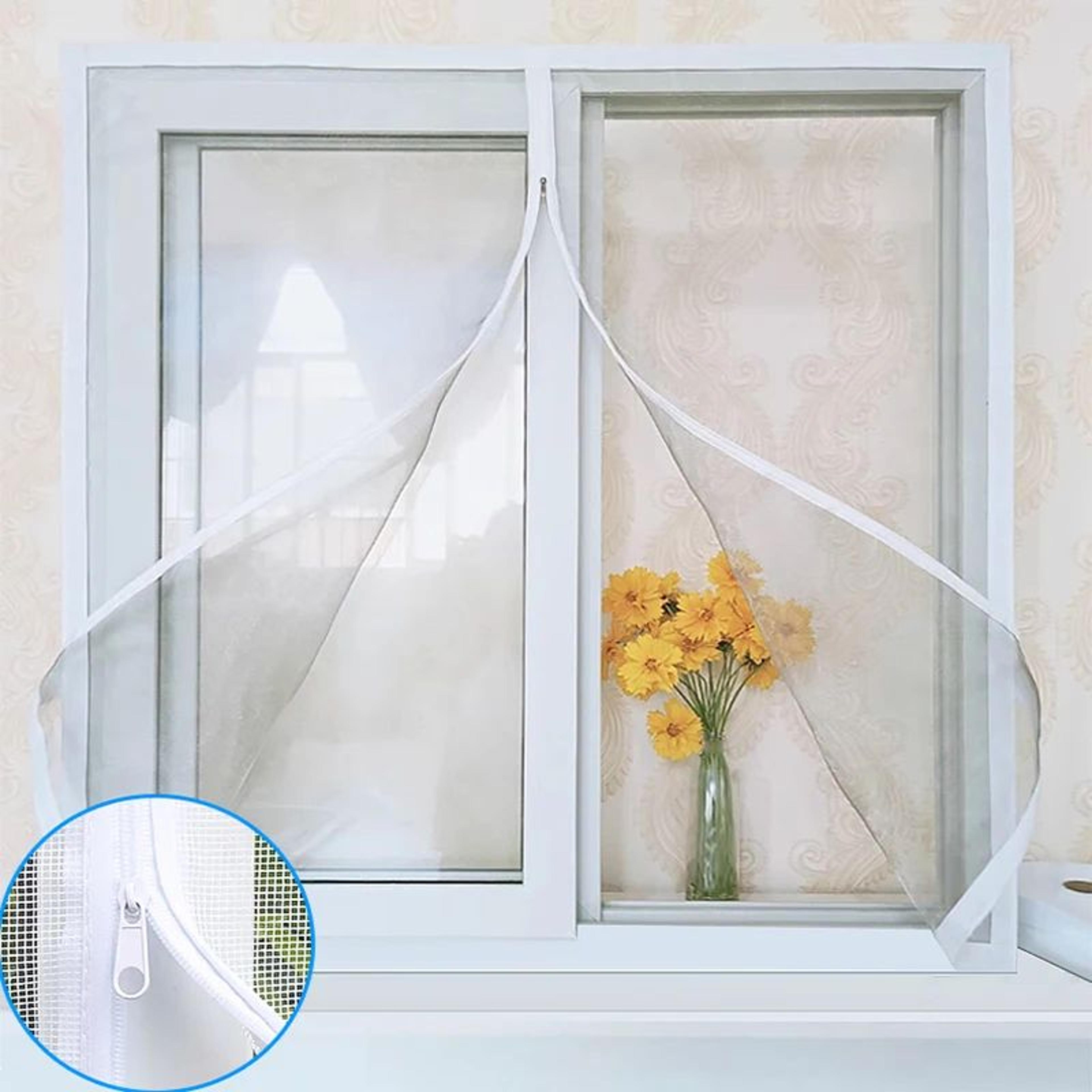 self adhesive mosquito window screen with zipper