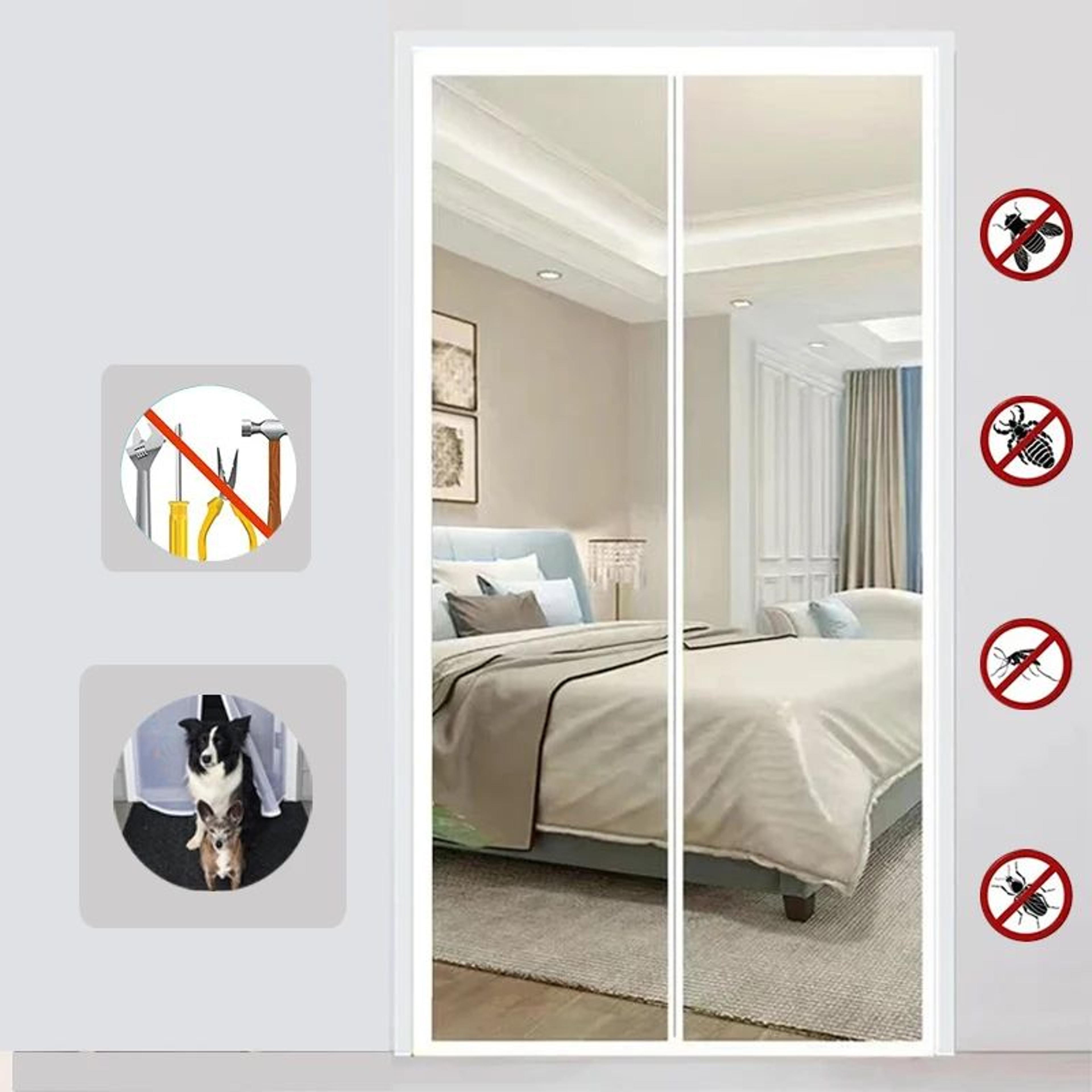 custom fit magnetic screen door mosquito mesh curtain