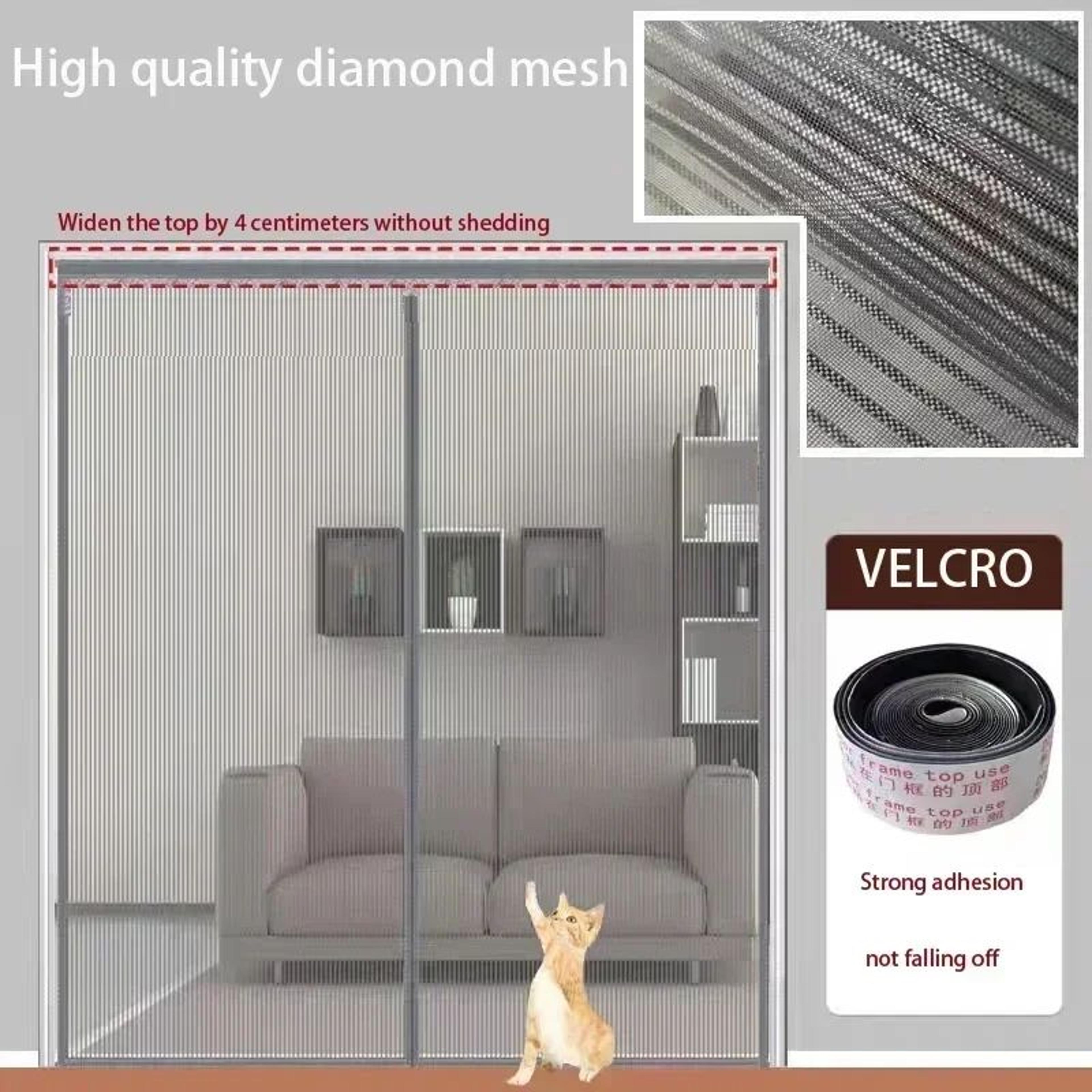 no drill magnetic mosquito screen door curtain