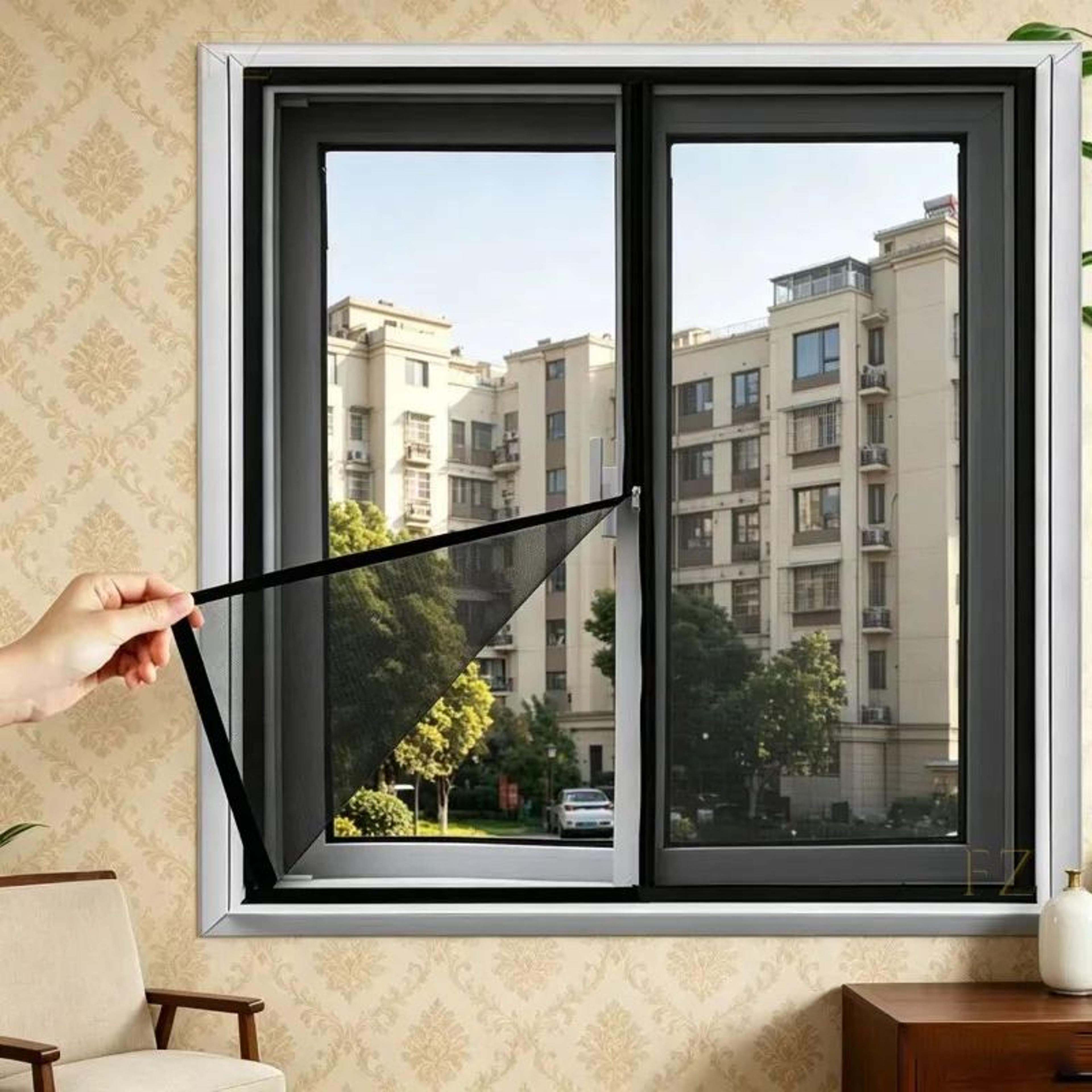 self adhesive zipper mosquito window screen