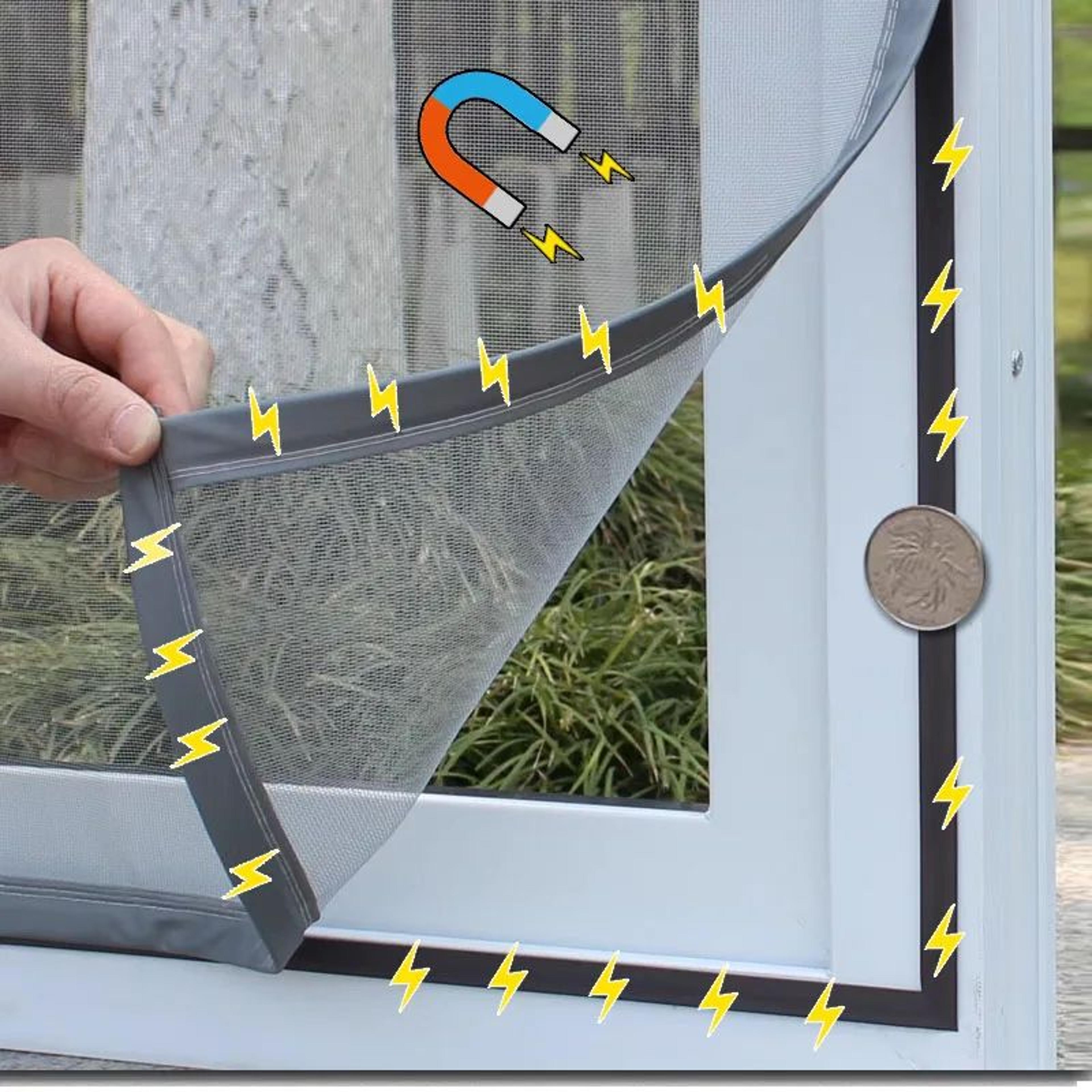 magnetic self adhesive mosquito window screen
