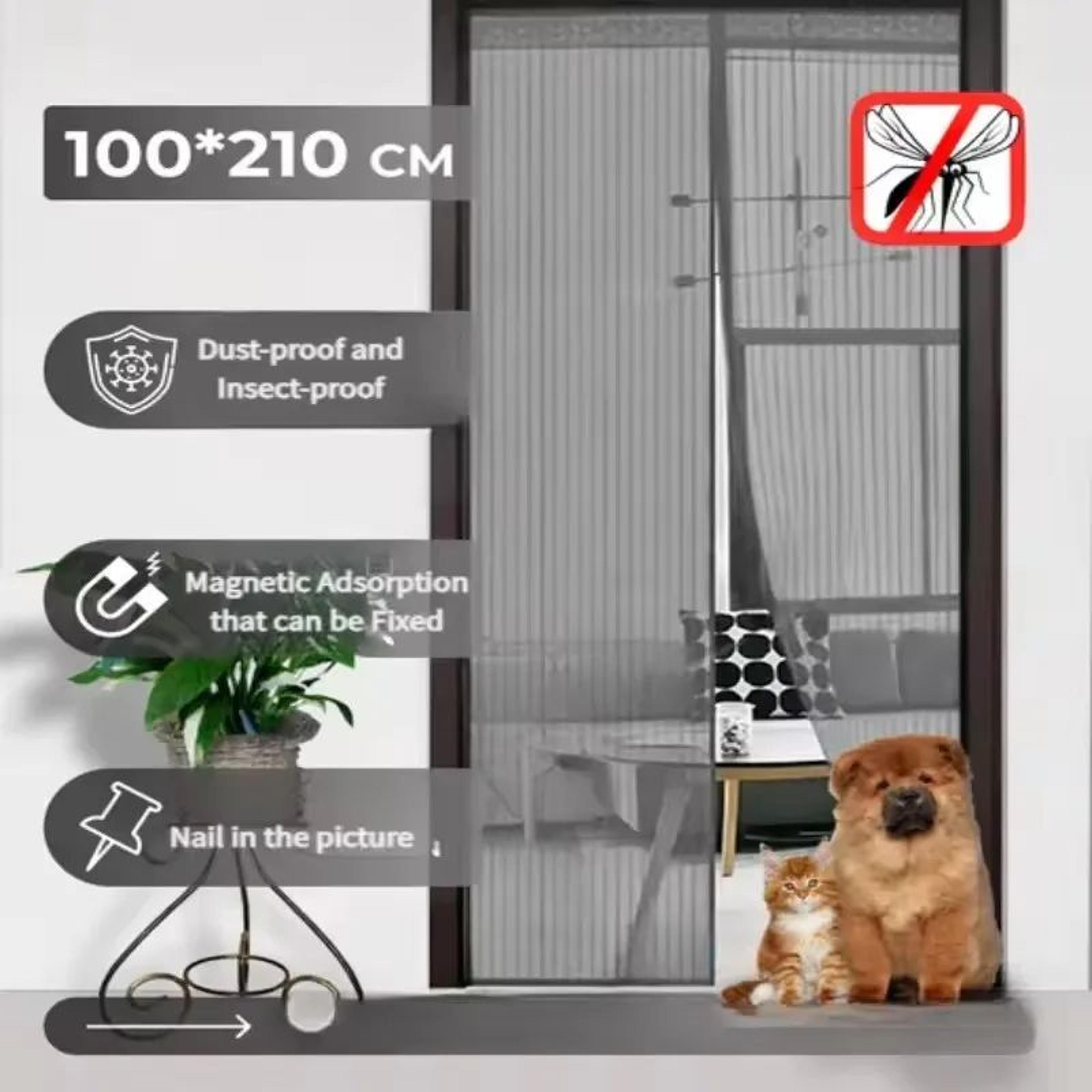 striped magnetic mosquito screen door
