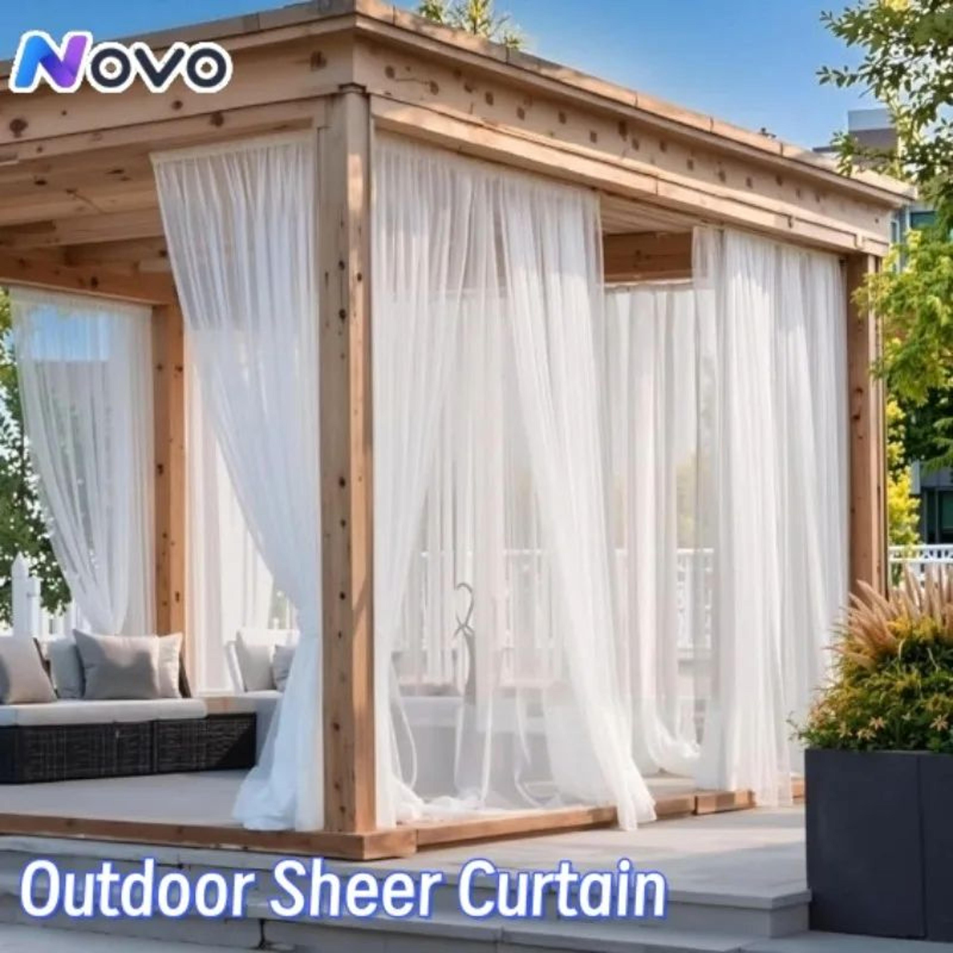 outdoor sheer mosquito net privacy curtain