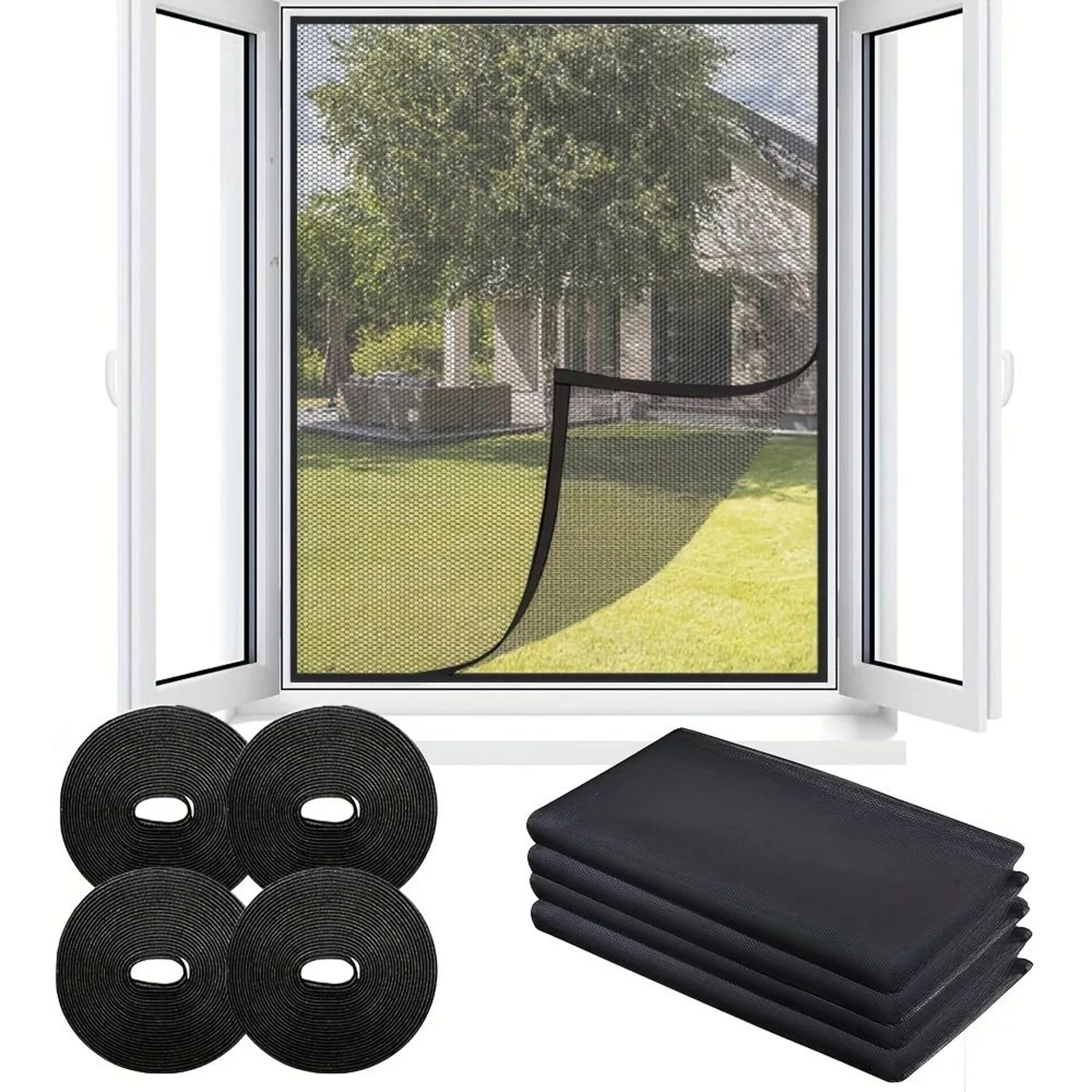 4 piece invisible mosquito window screen set