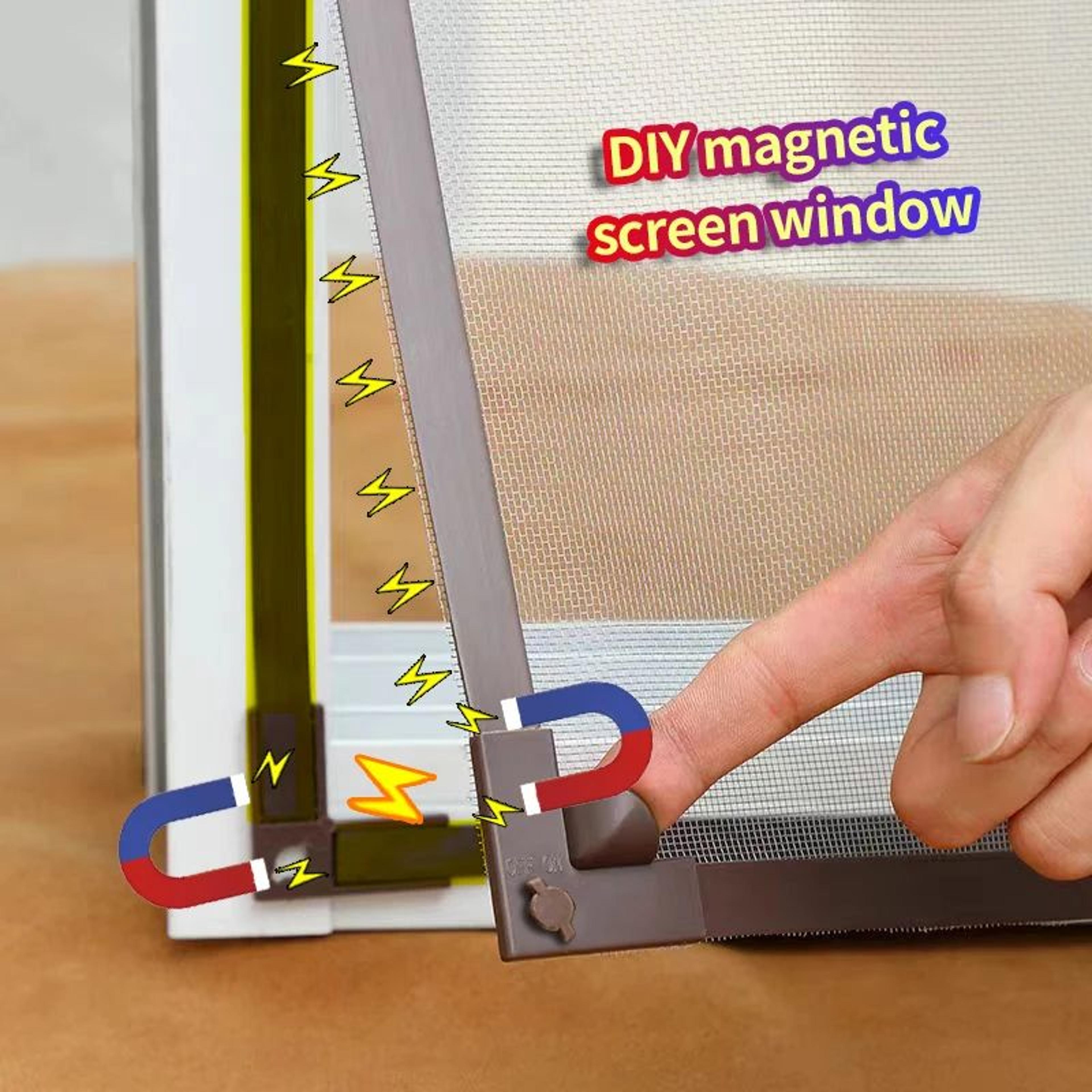 custom fit lockable magnetic window screen