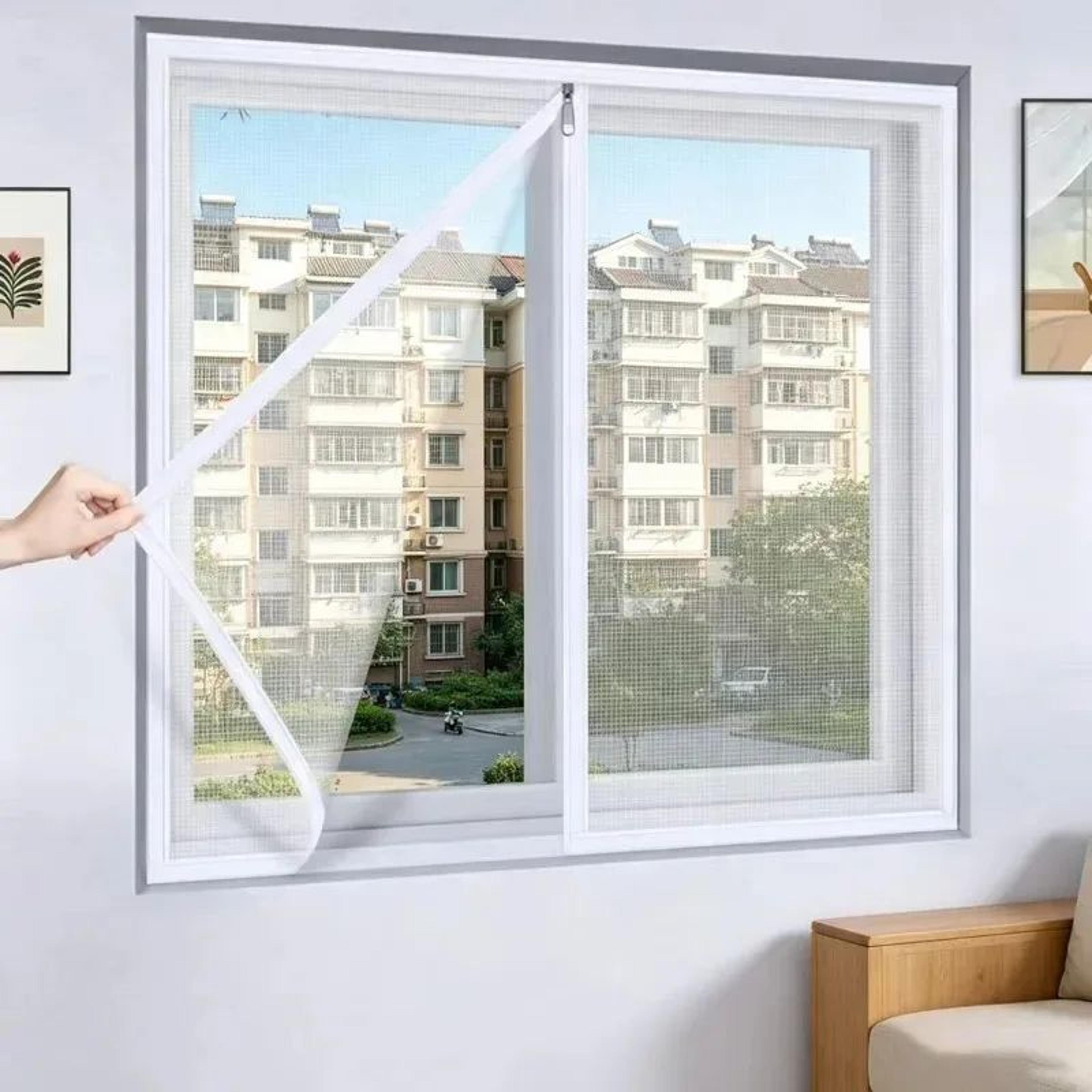 self adhesive zipper mosquito window screen removable insect mesh