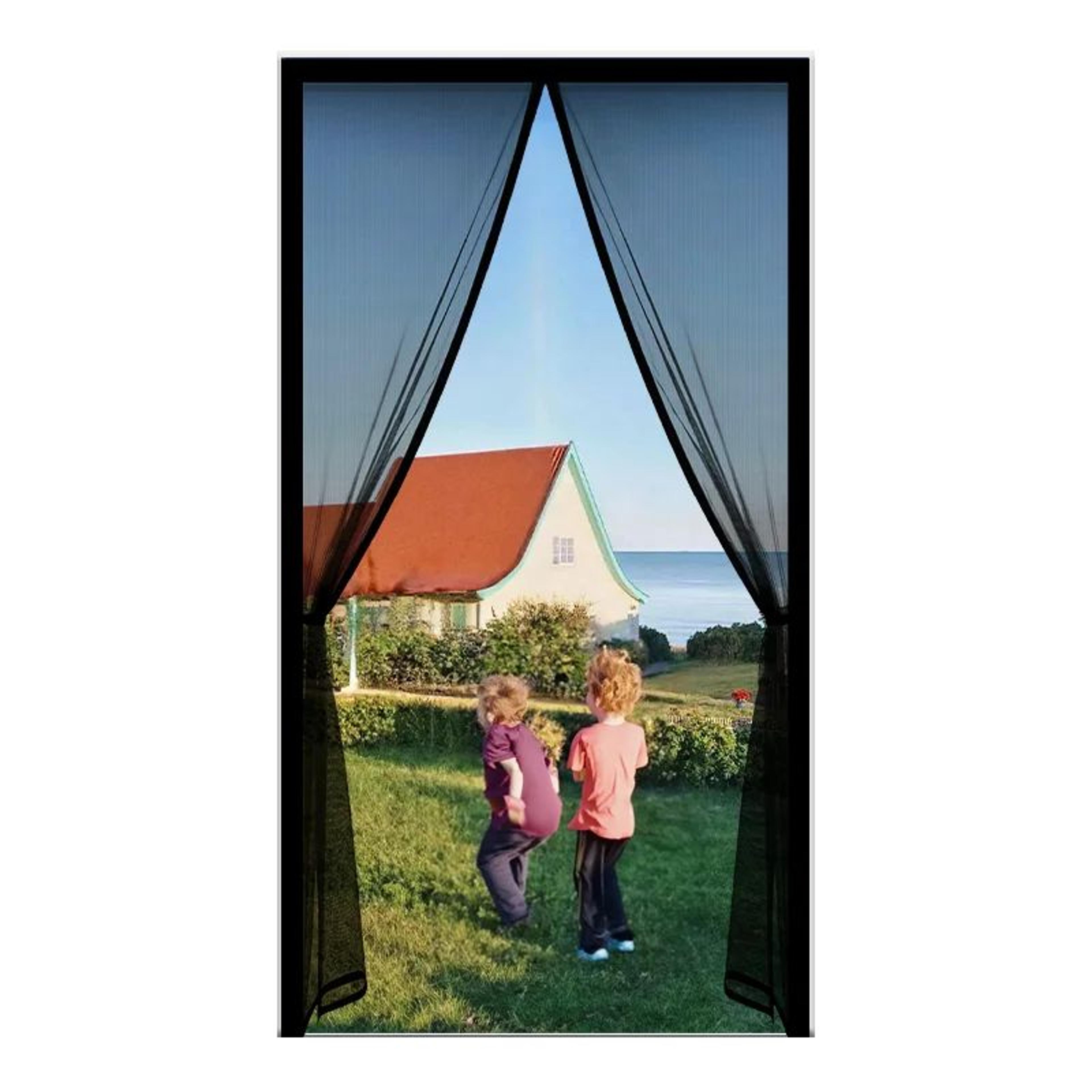 magnetic mosquito screen door hands free insect mesh