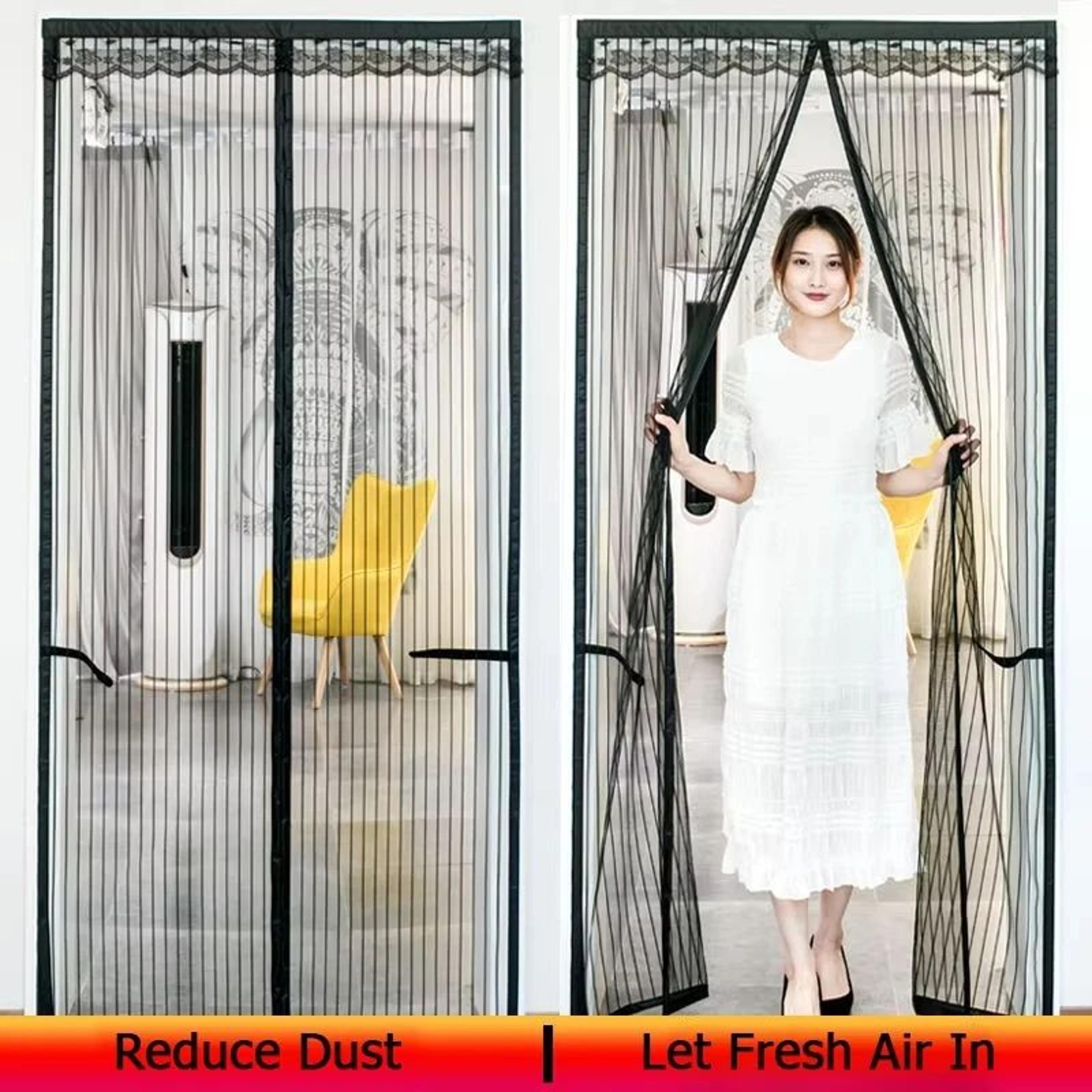 magnetic mosquito screen door automatic closing insect mesh