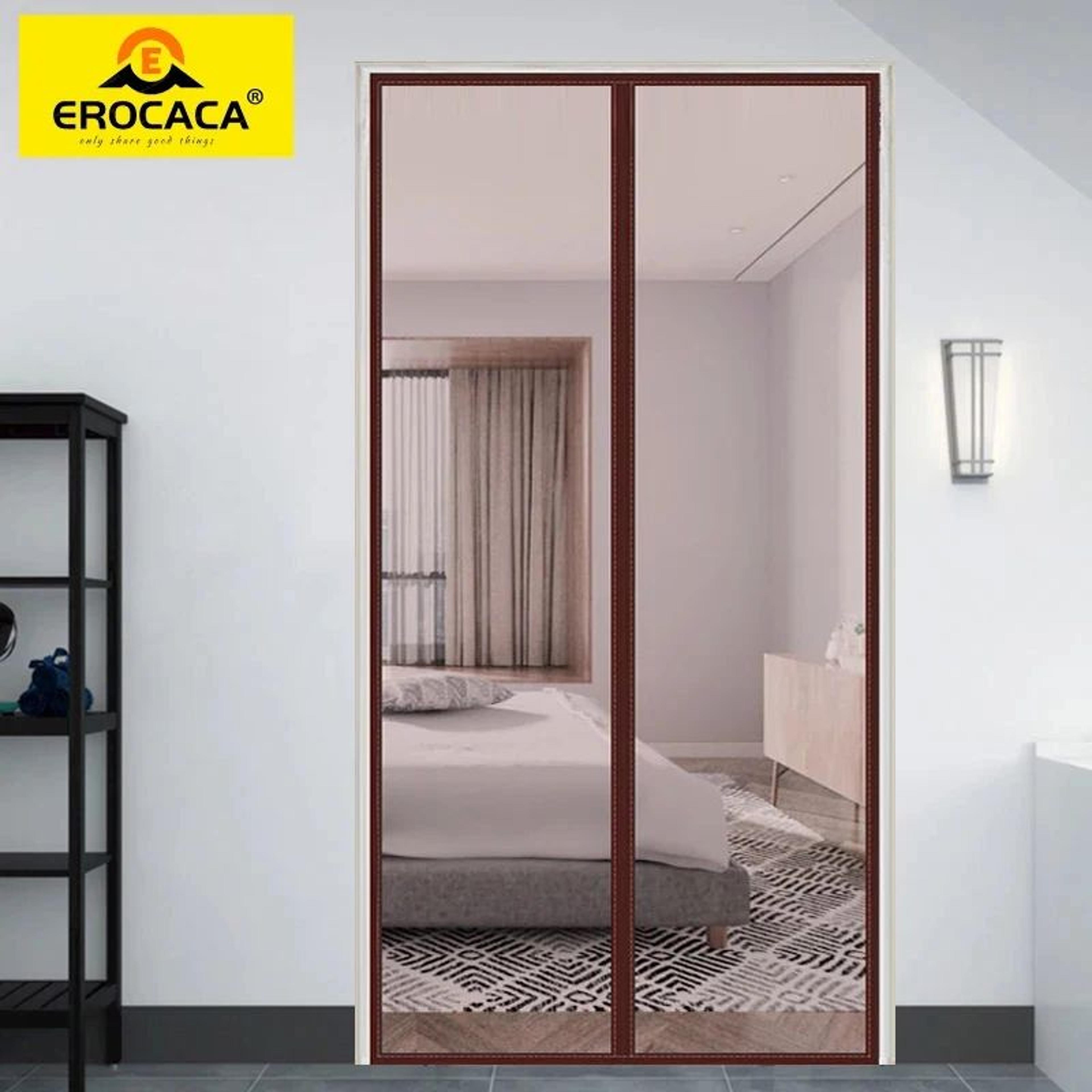 brown magnetic mosquito screen door automatic closing mesh