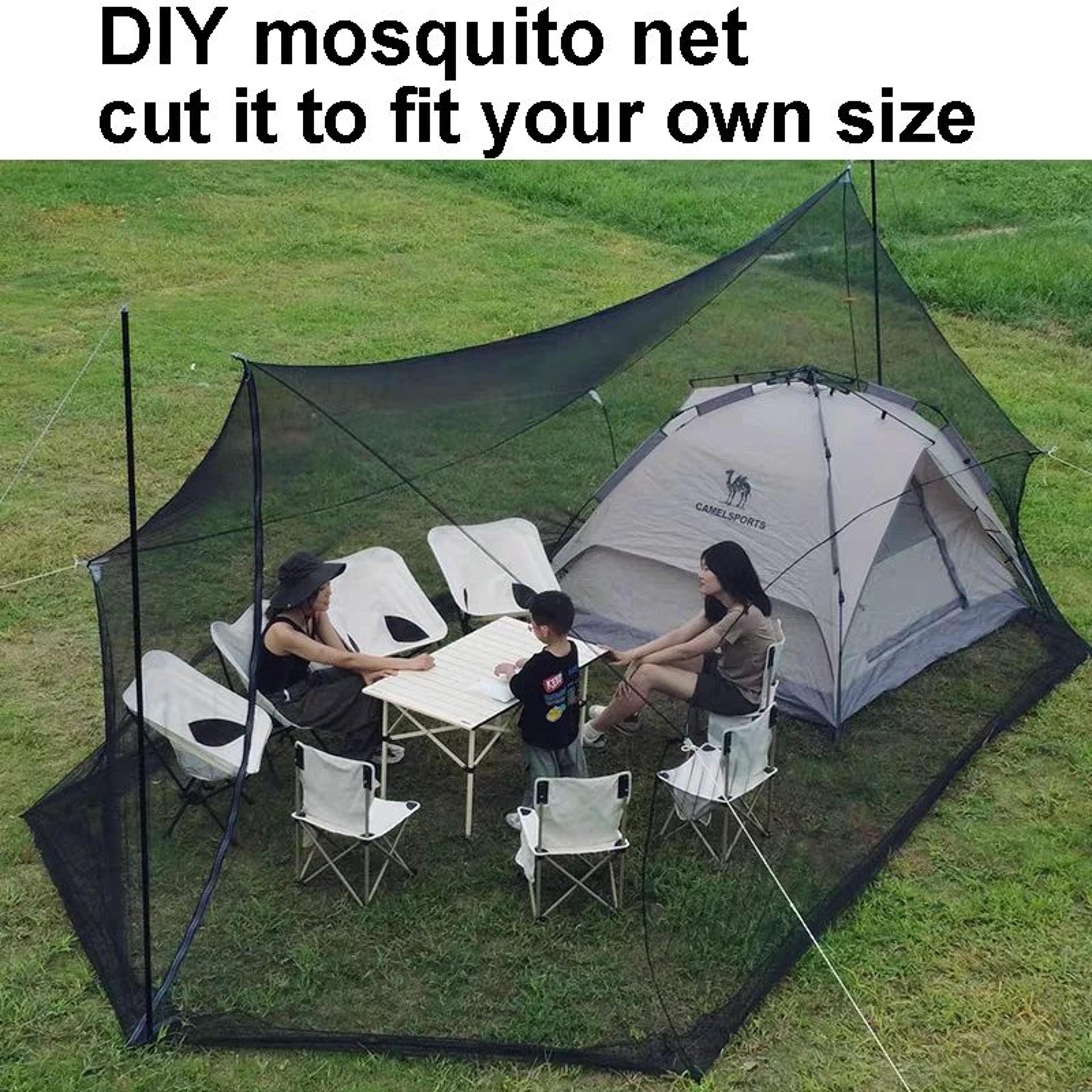 diy outdoor mosquito netting cut to fit mesh