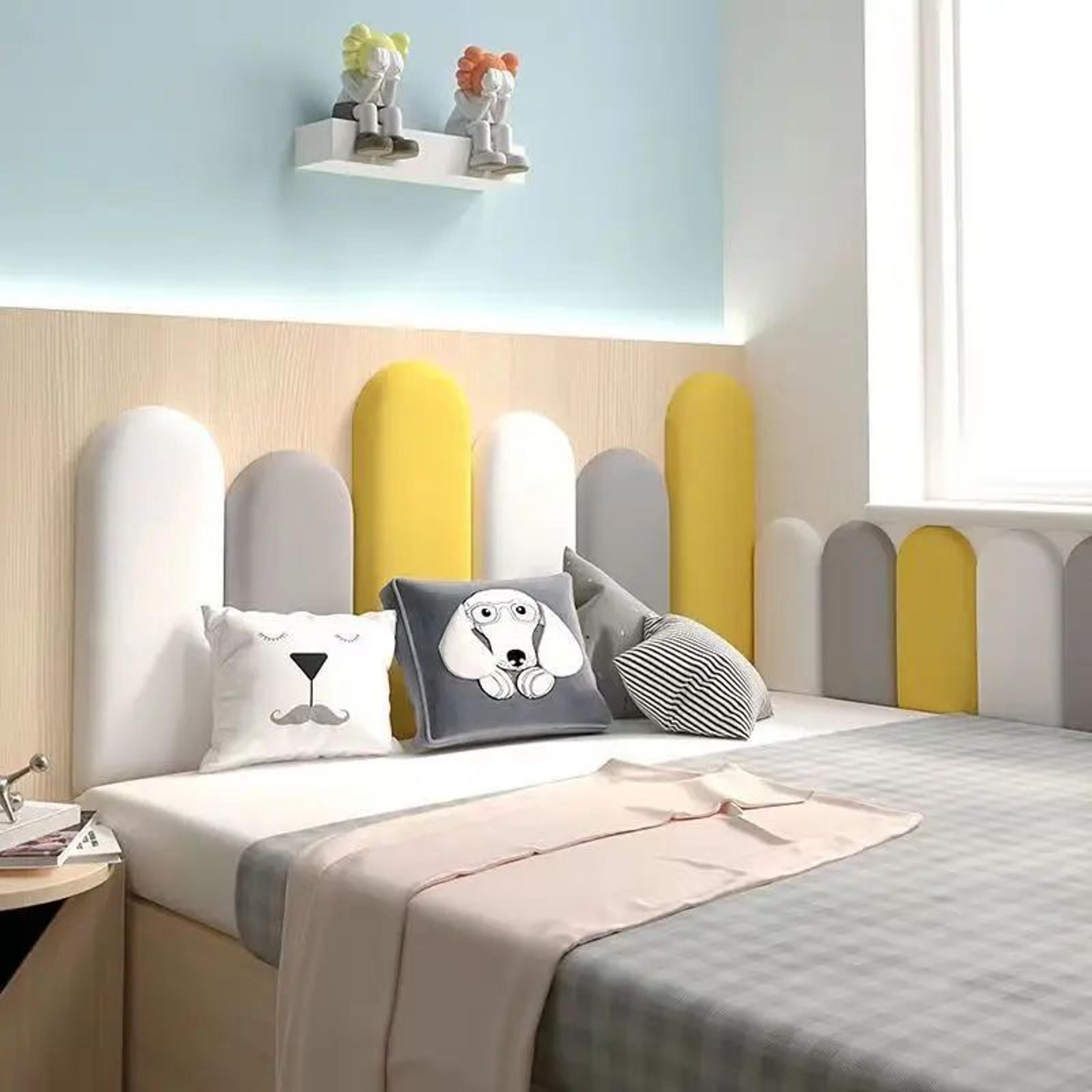 padded arc headboard wall panel