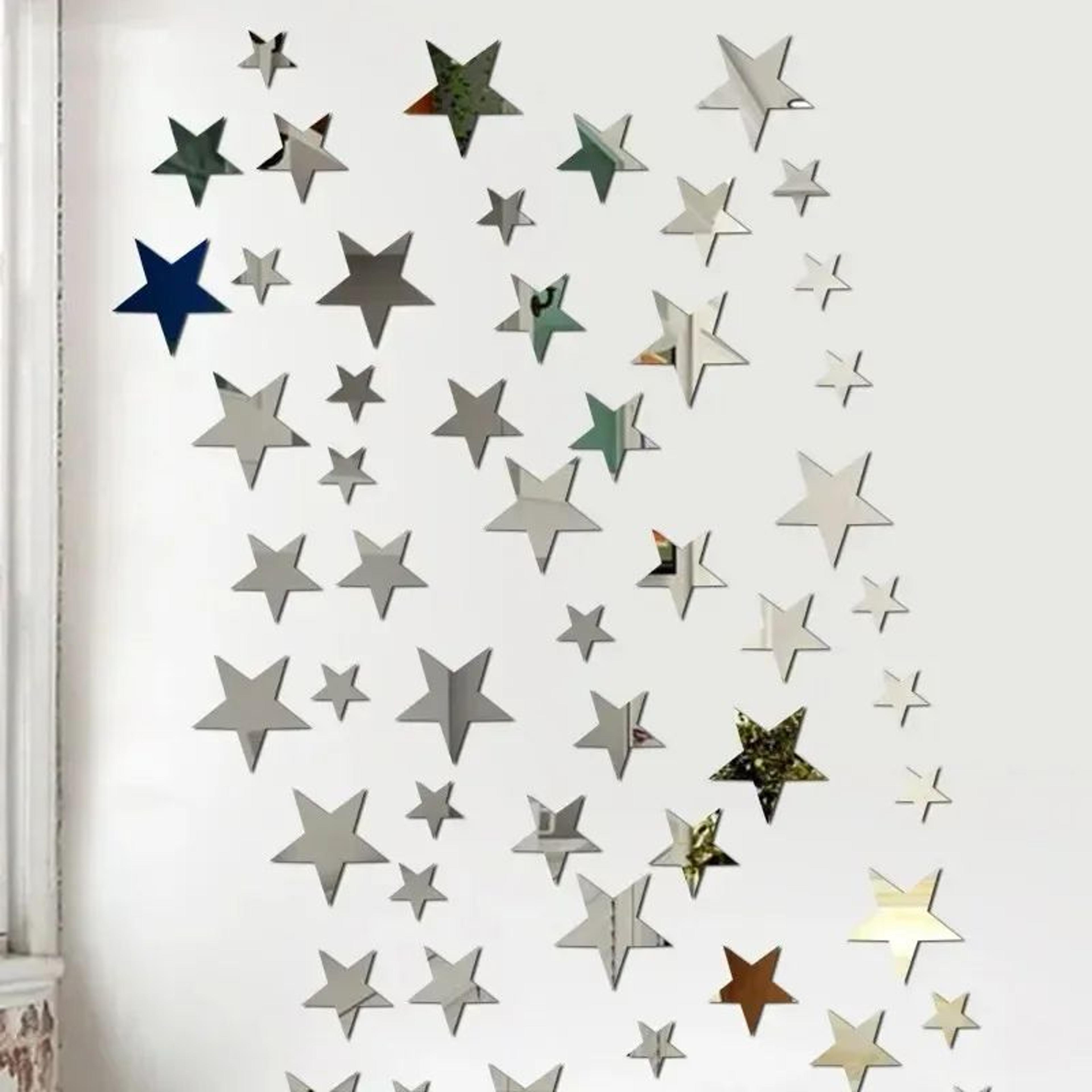 3d acrylic star mirror wall stickers