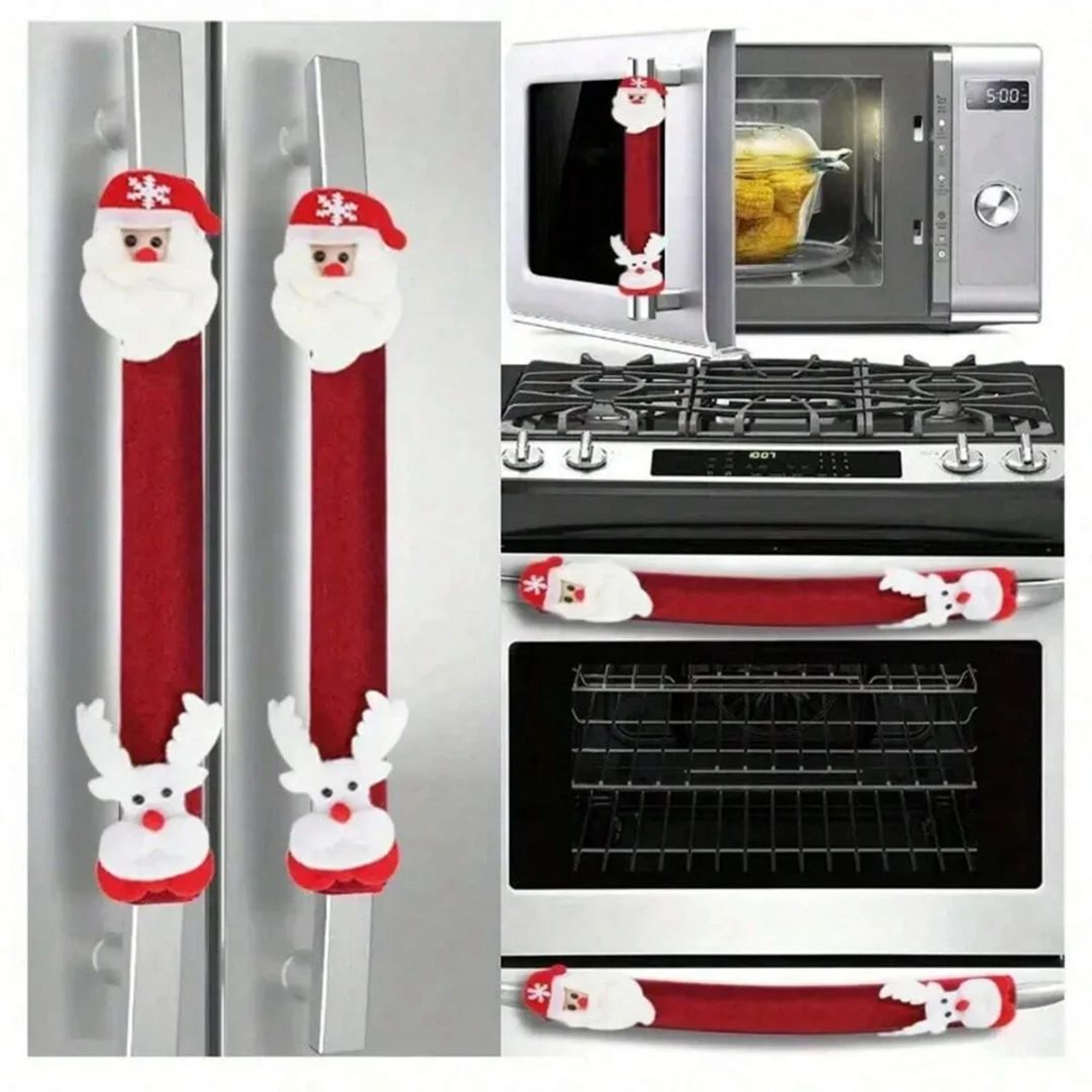 christmas refrigerator handle cover