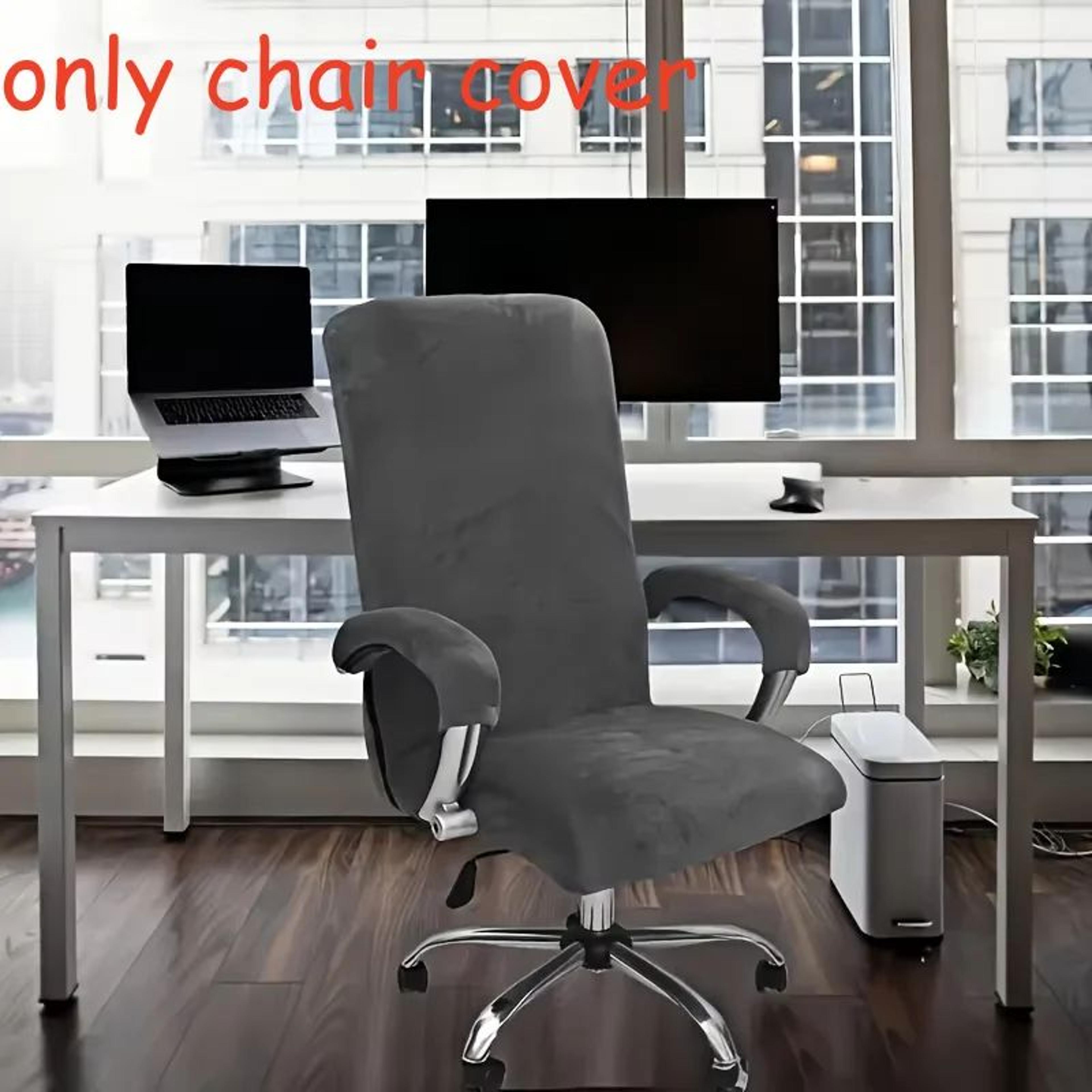 xl stretch velvet office chair cover