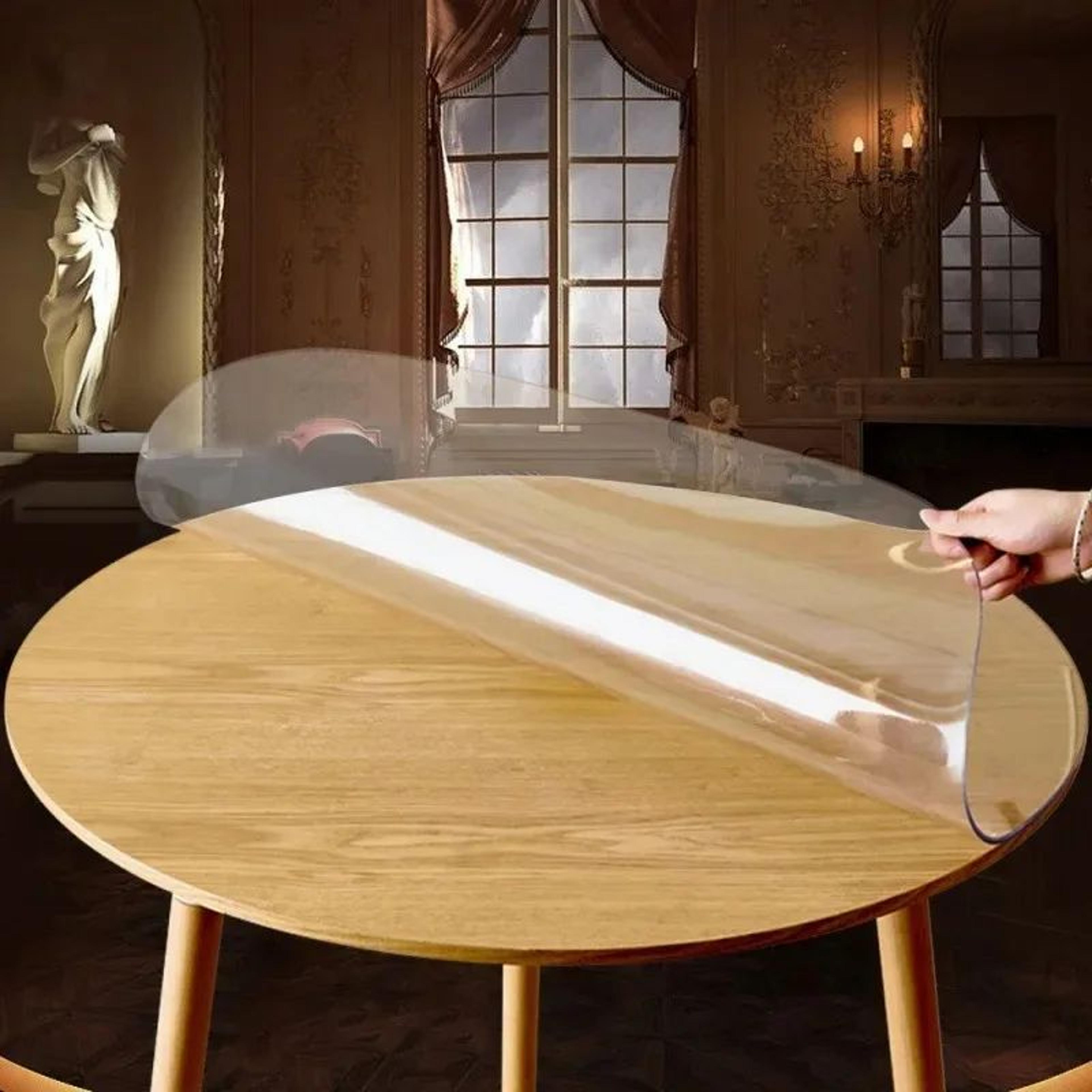 transparent pvc round table protector
