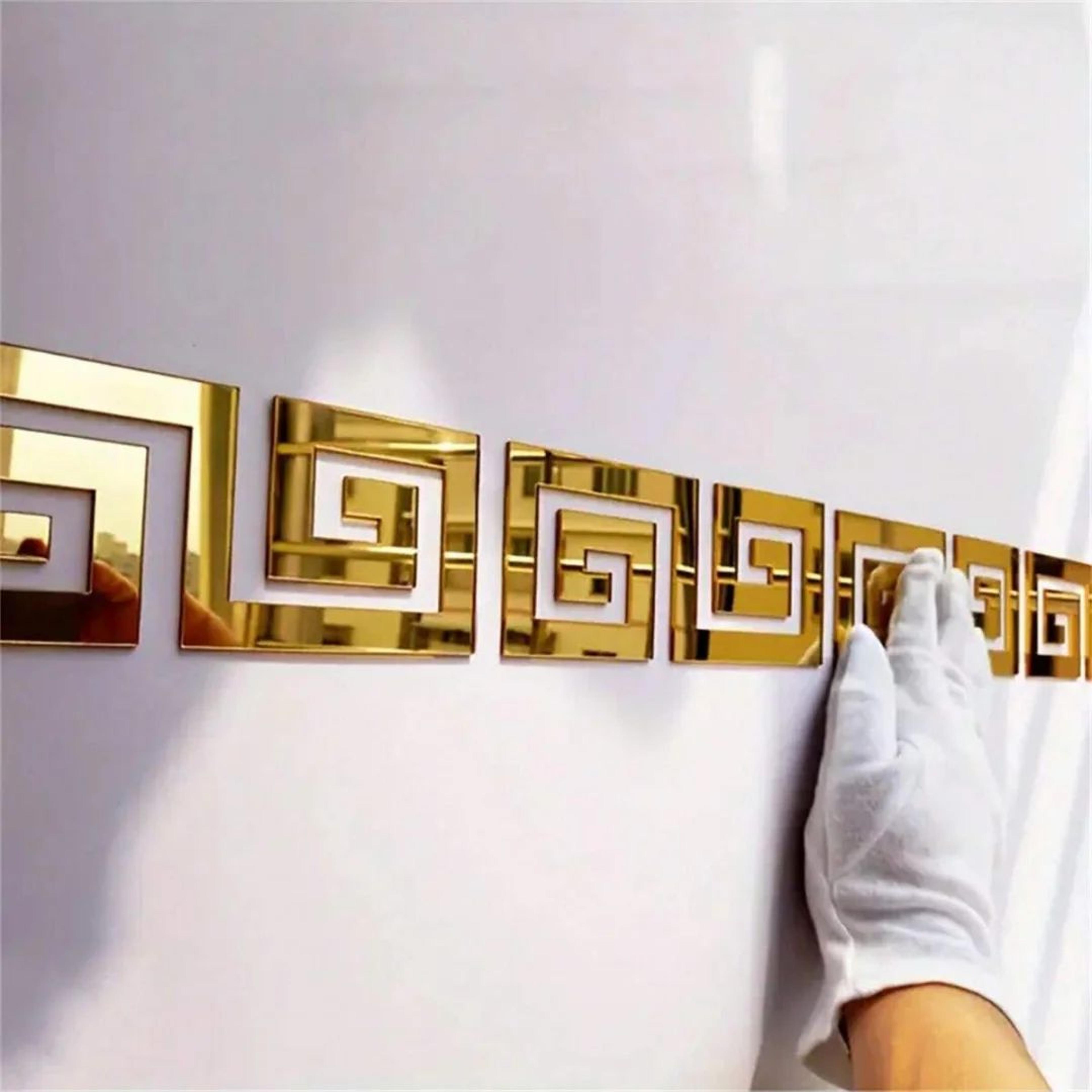 10 piece self adhesive mirror stickers decorative tiles