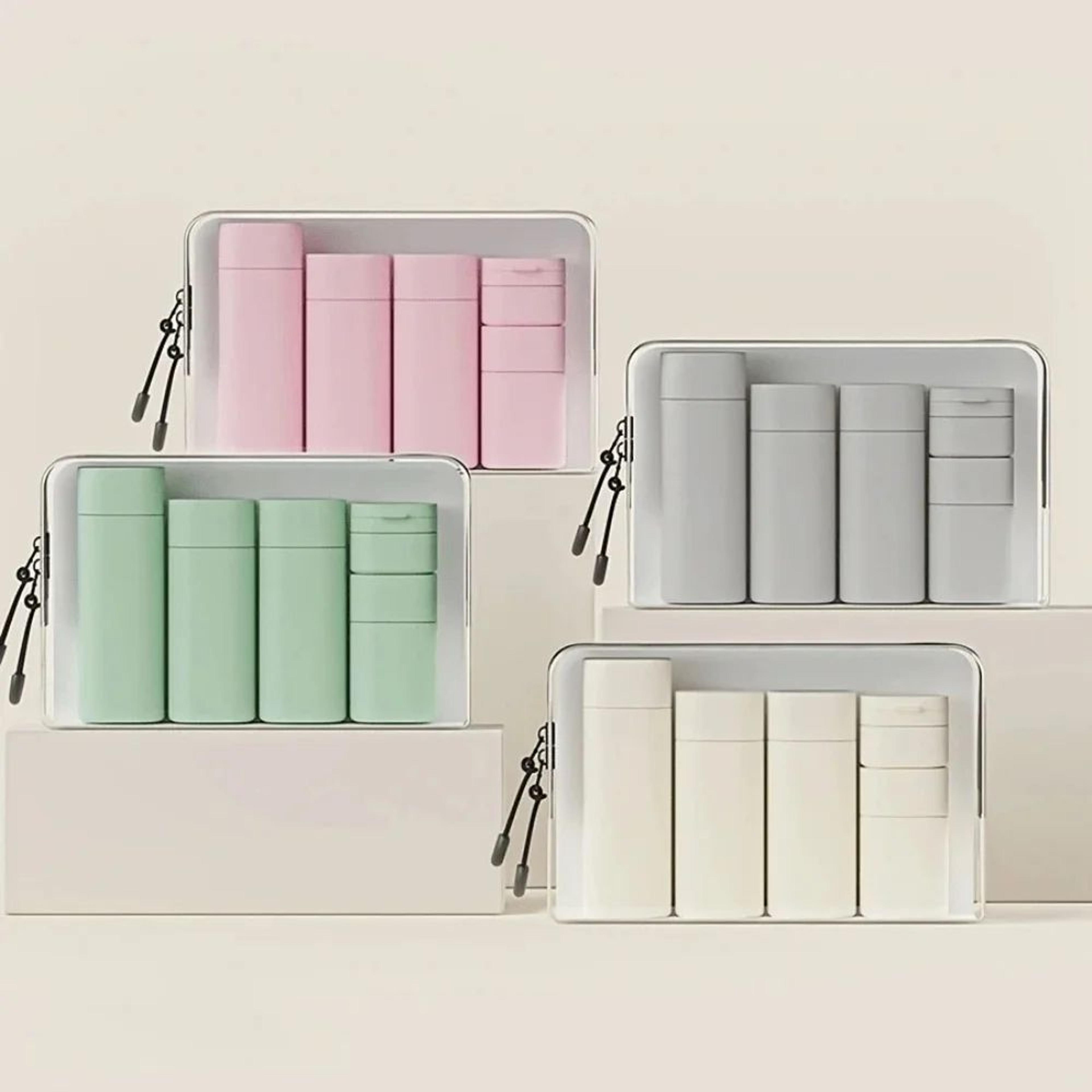 5 piece travel toiletry bottle set