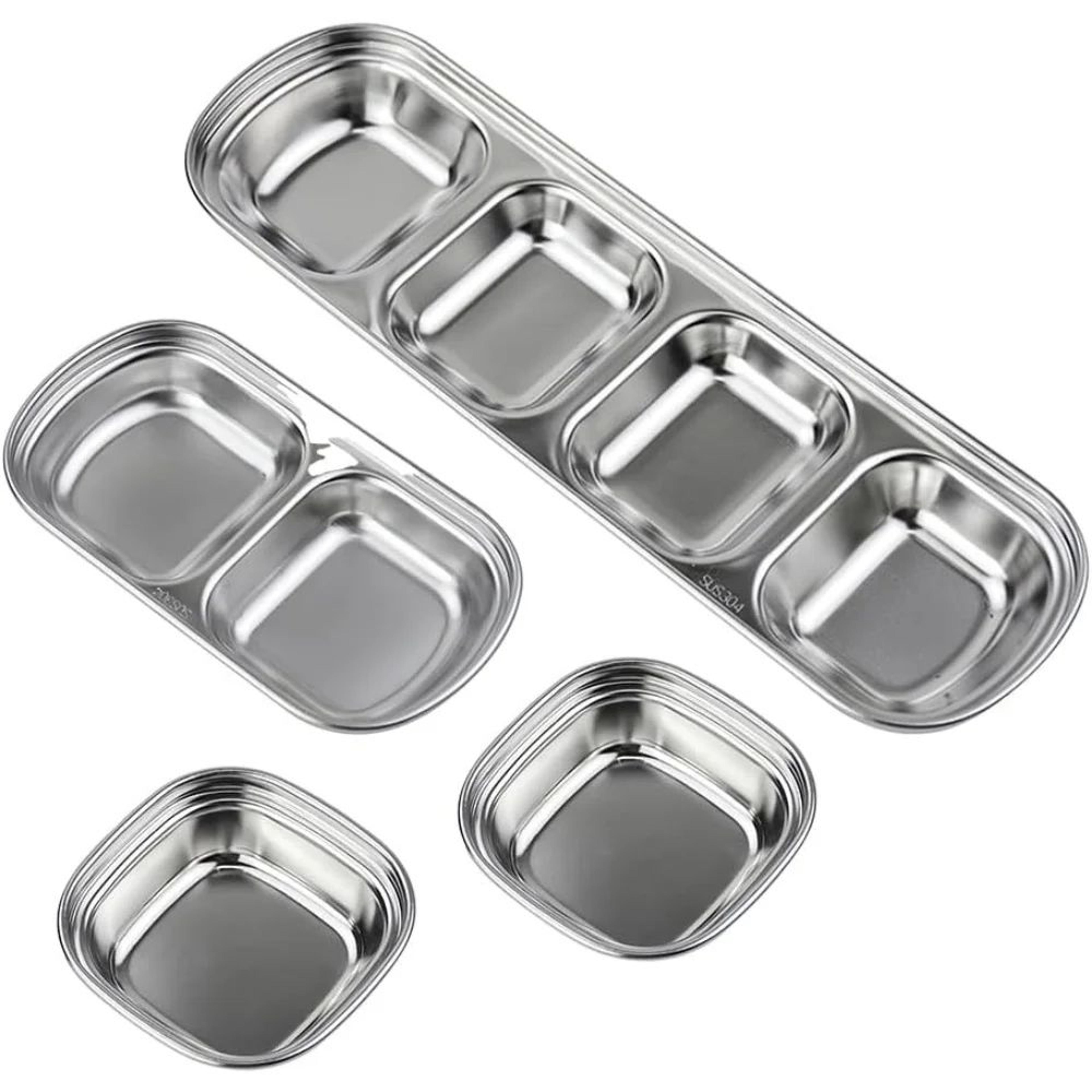 304 stainless steel divided sauce dish