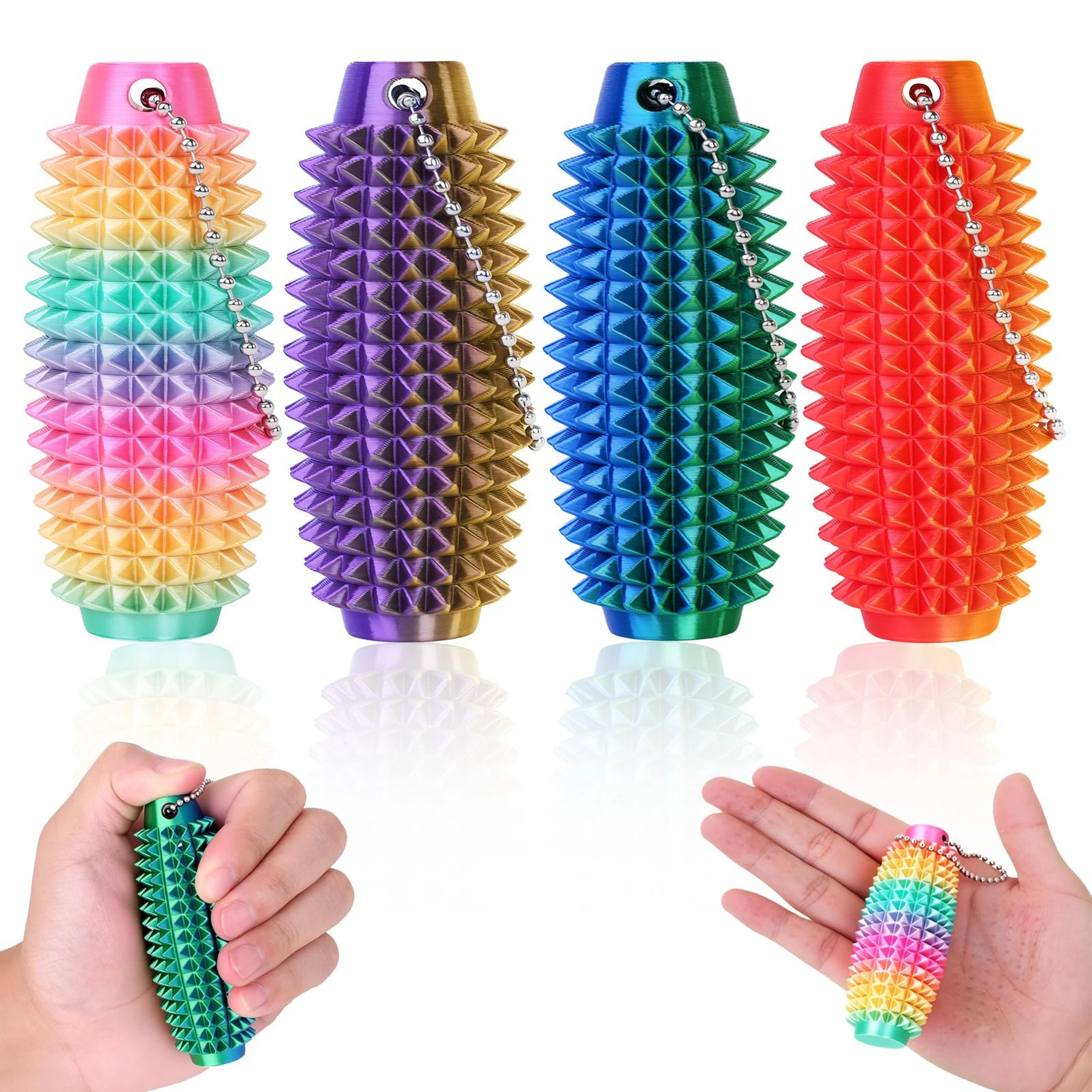 spikey sensory fidget keychain