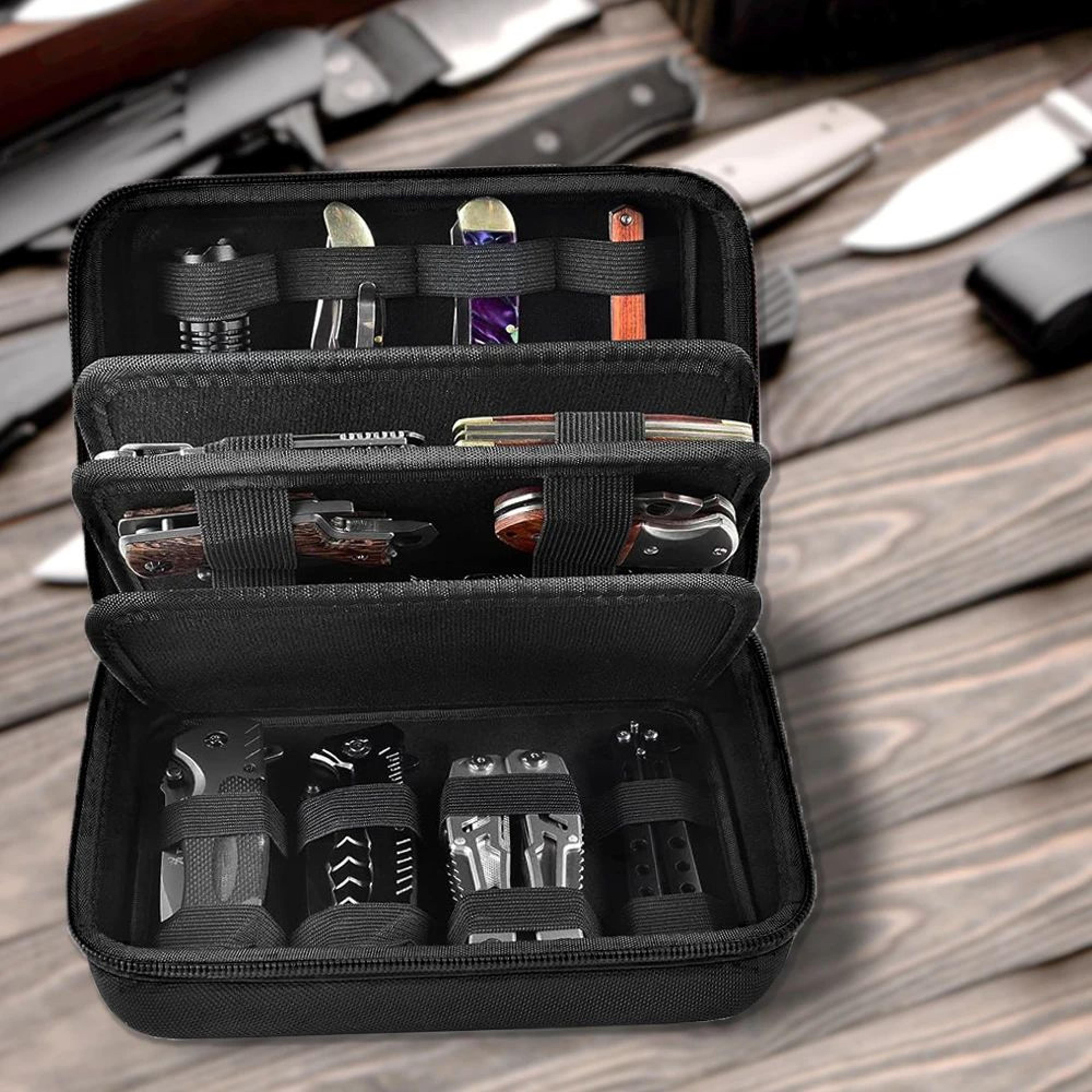 24 slot folding tool collection storage case