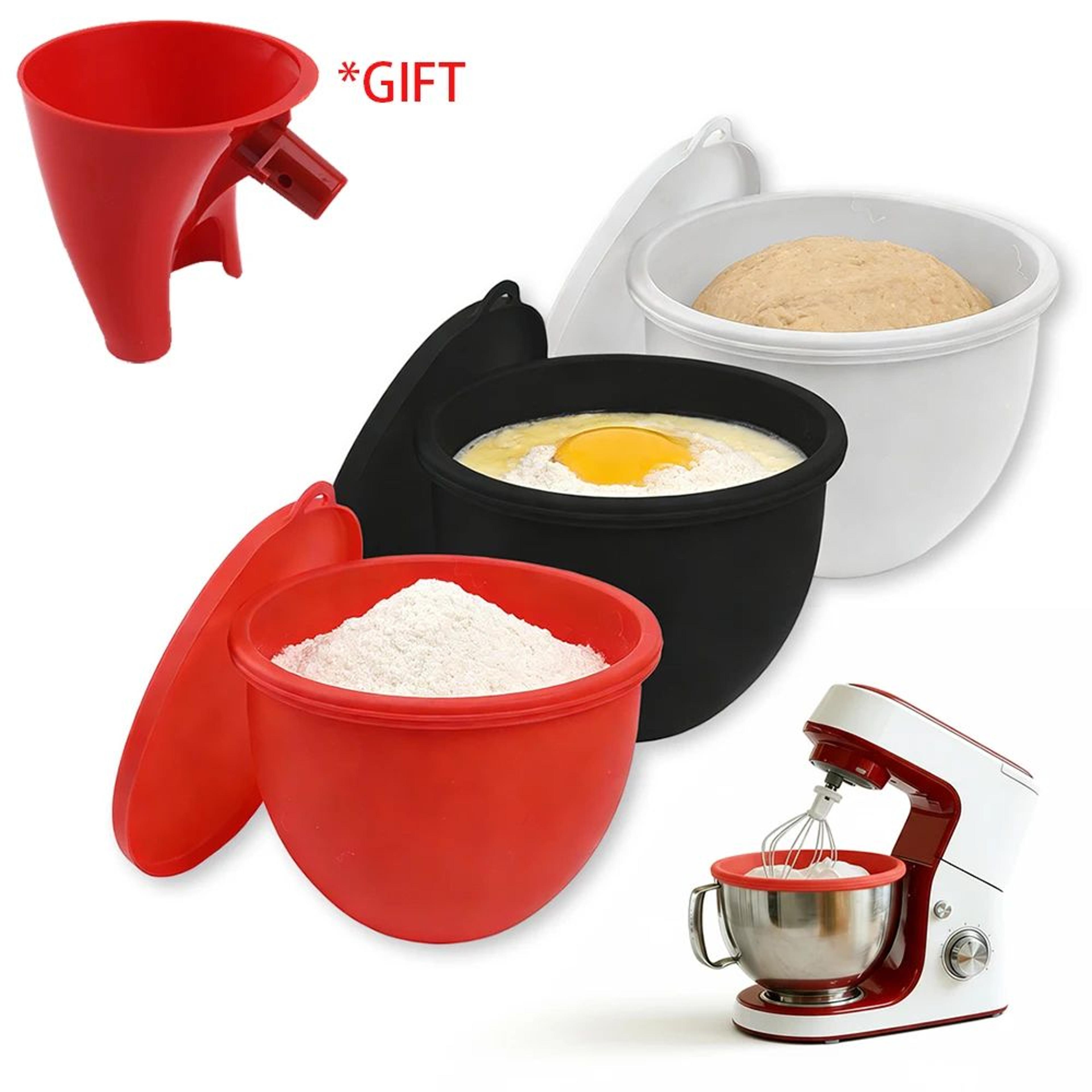 silicone mixer bowl liner with lid