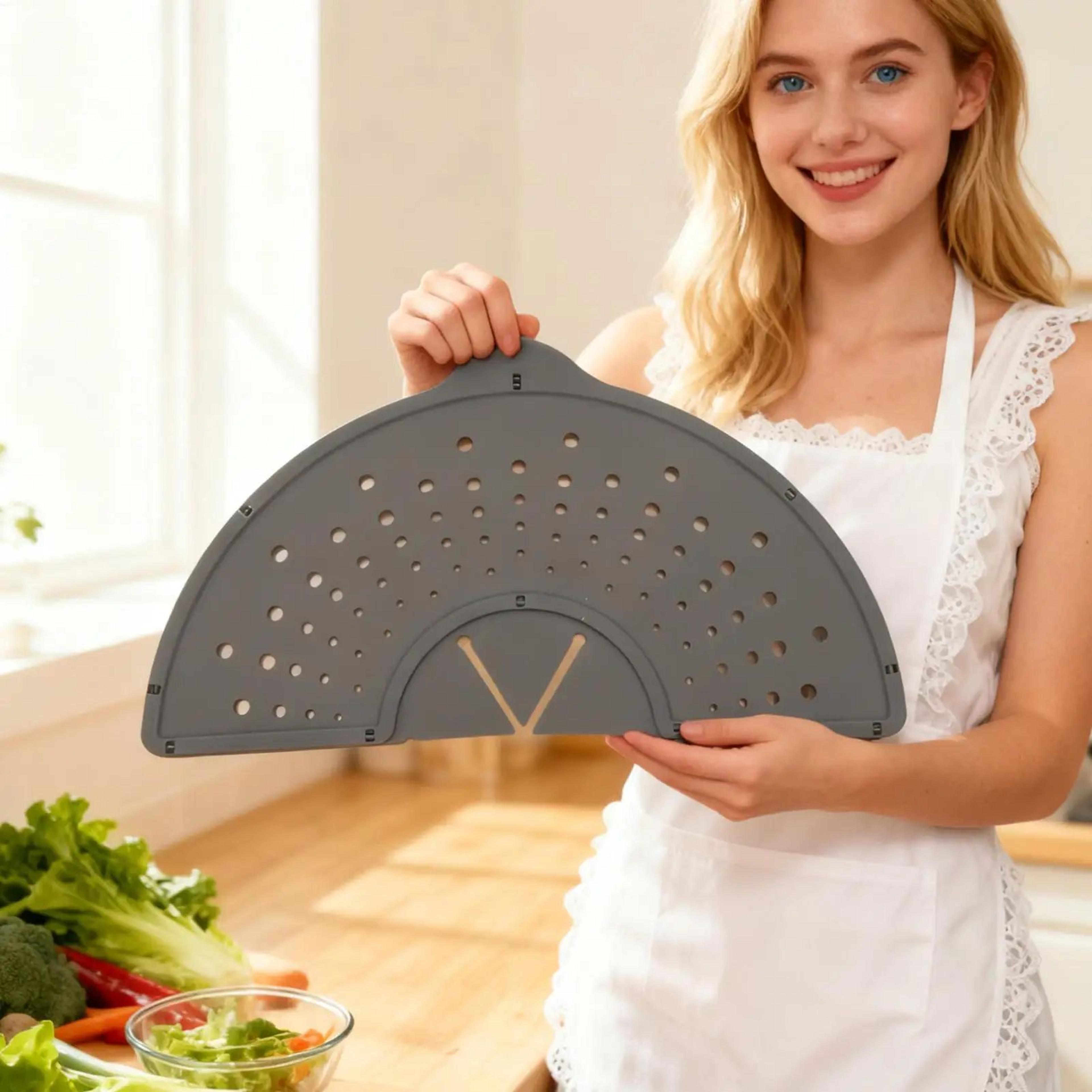 foldable silicone frying pan splatter guard
