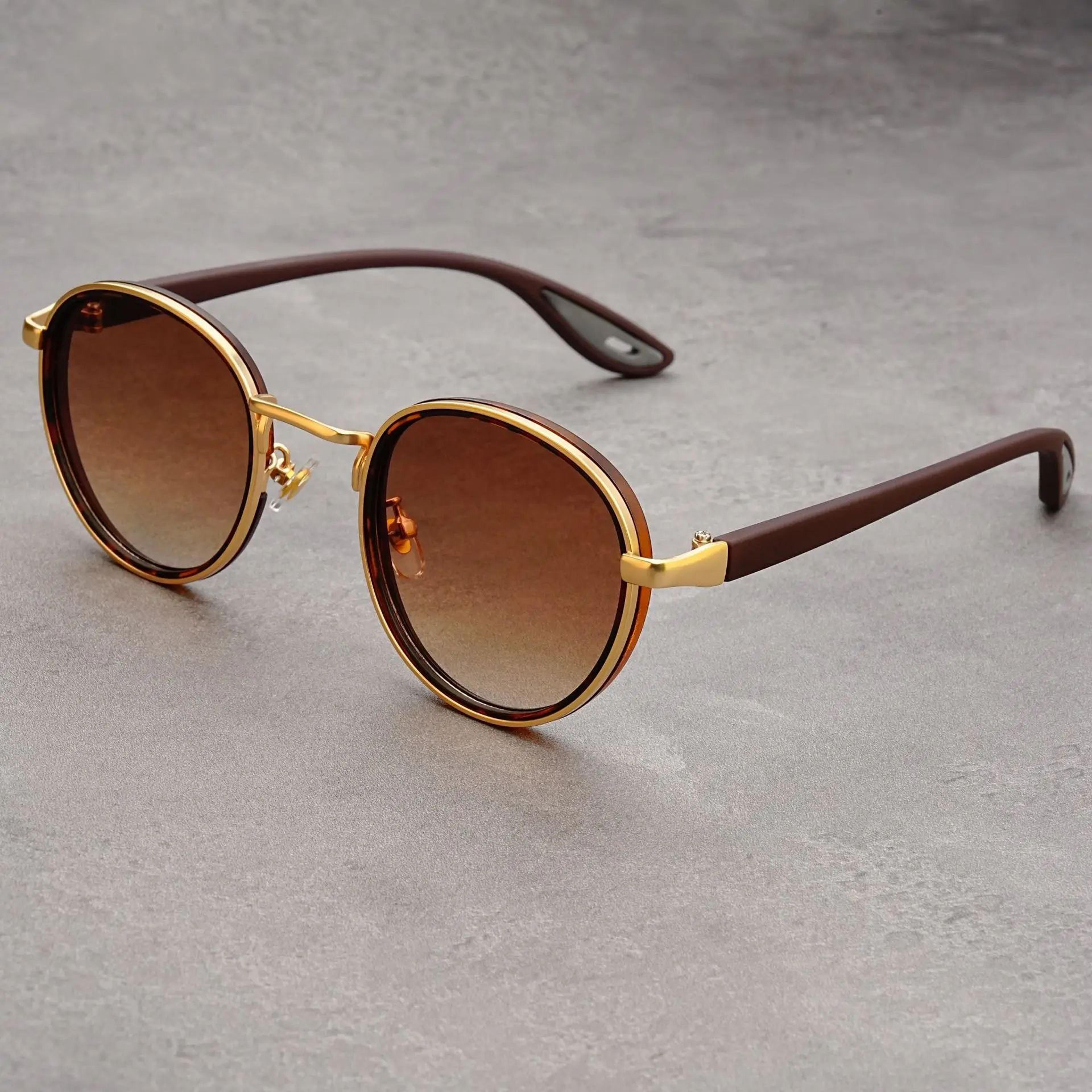 vintage round uv400 sunglasses