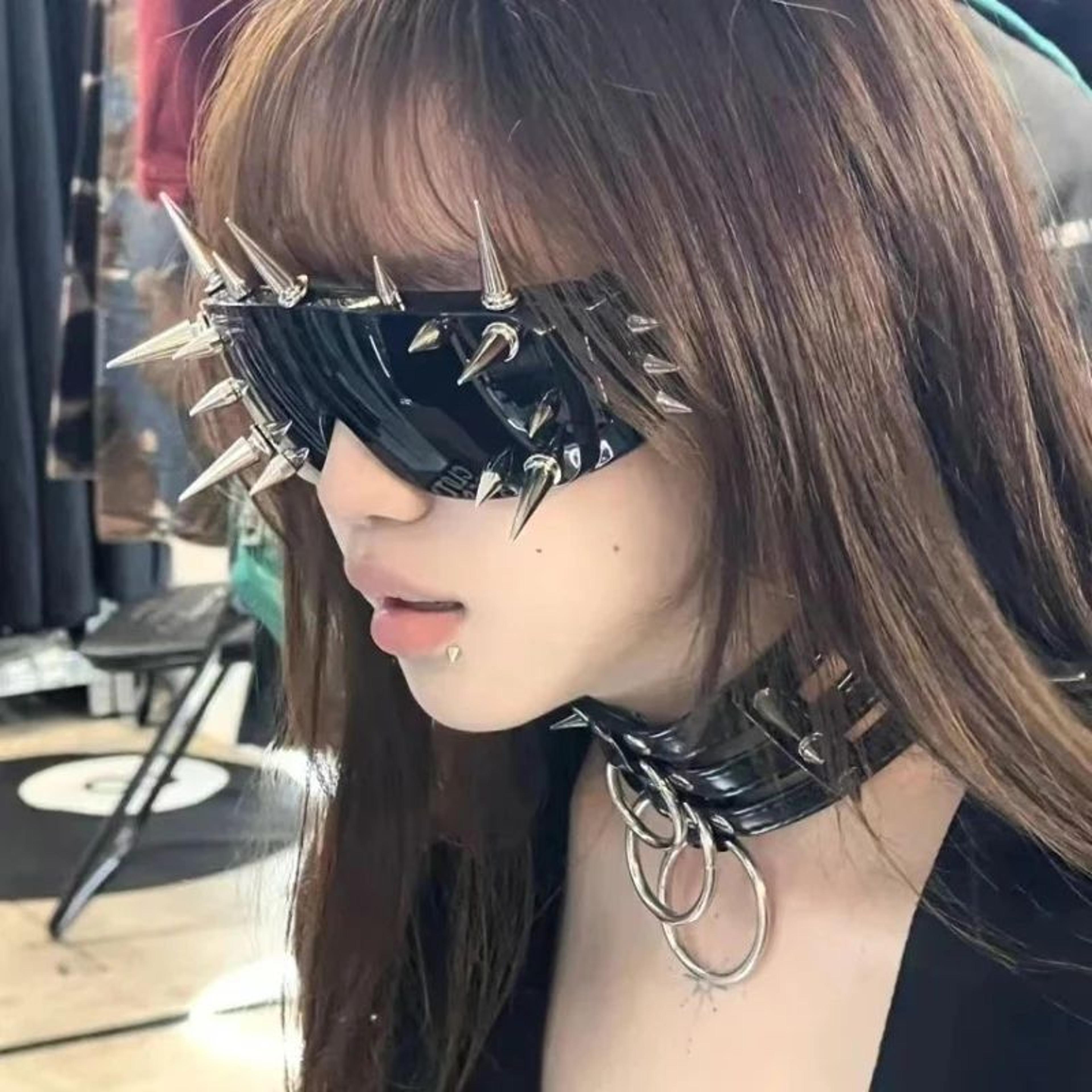 steampunk y2k rivet sunglasses