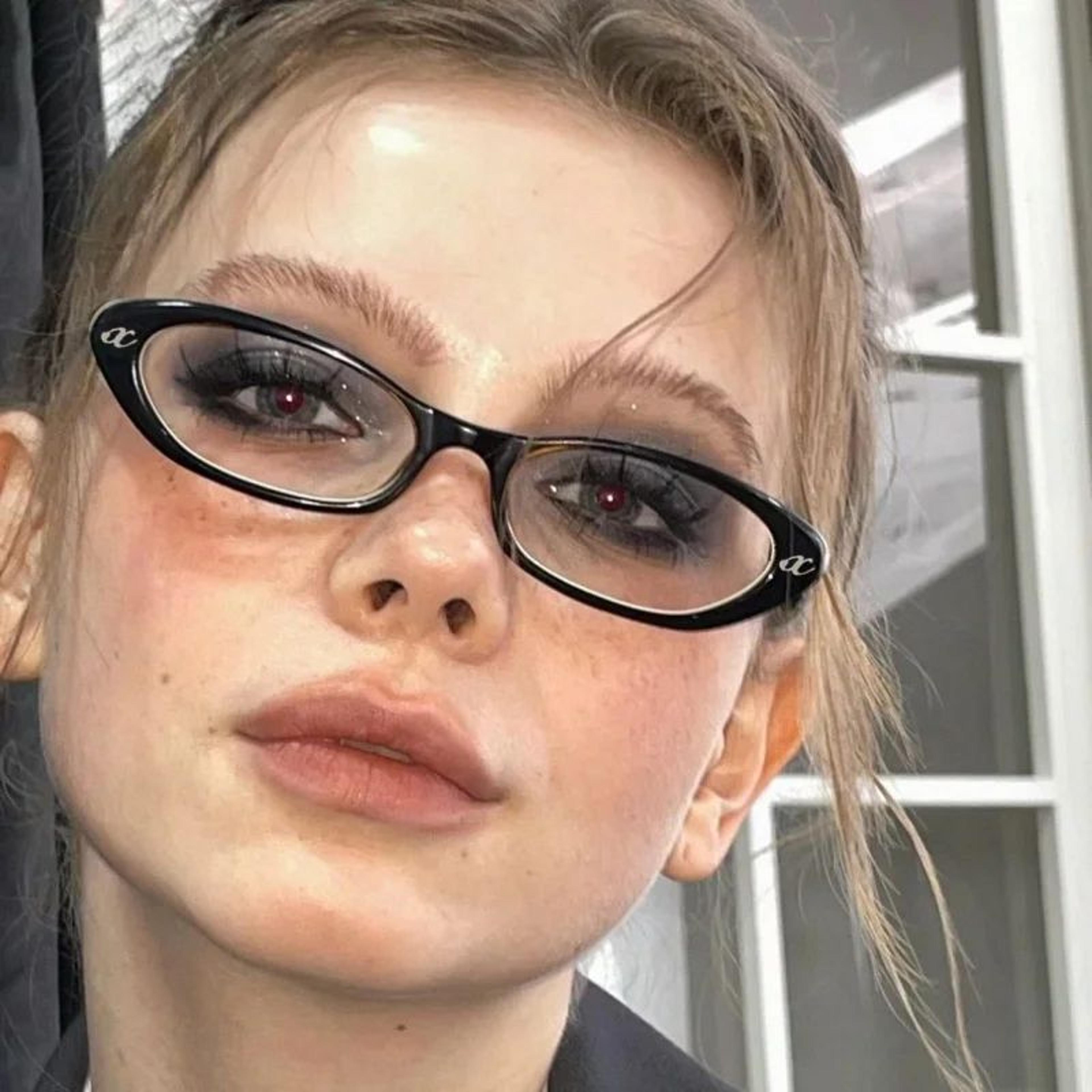 retro cat eye blue light glasses