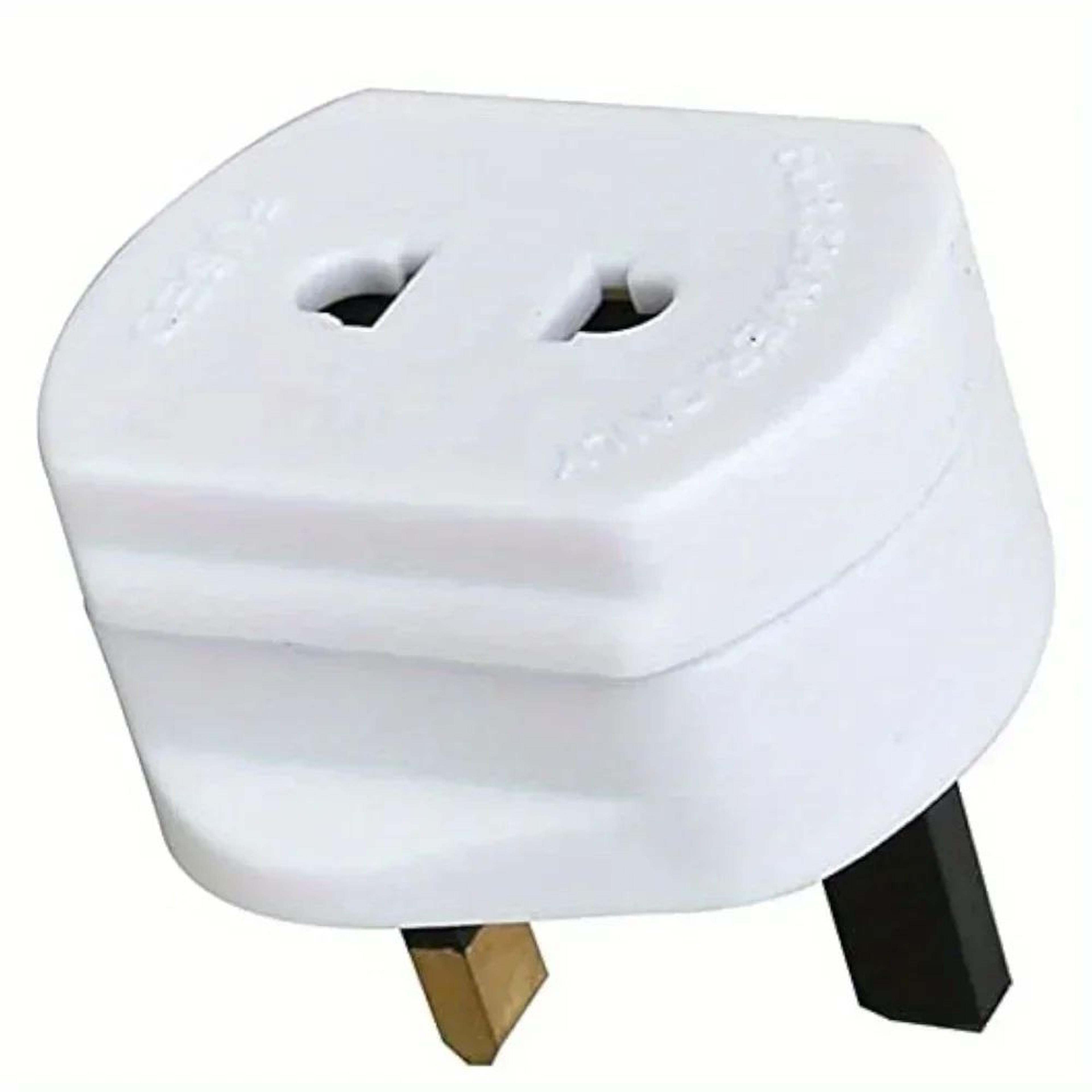 uk 2 pin to 3 pin shaver plug adapter