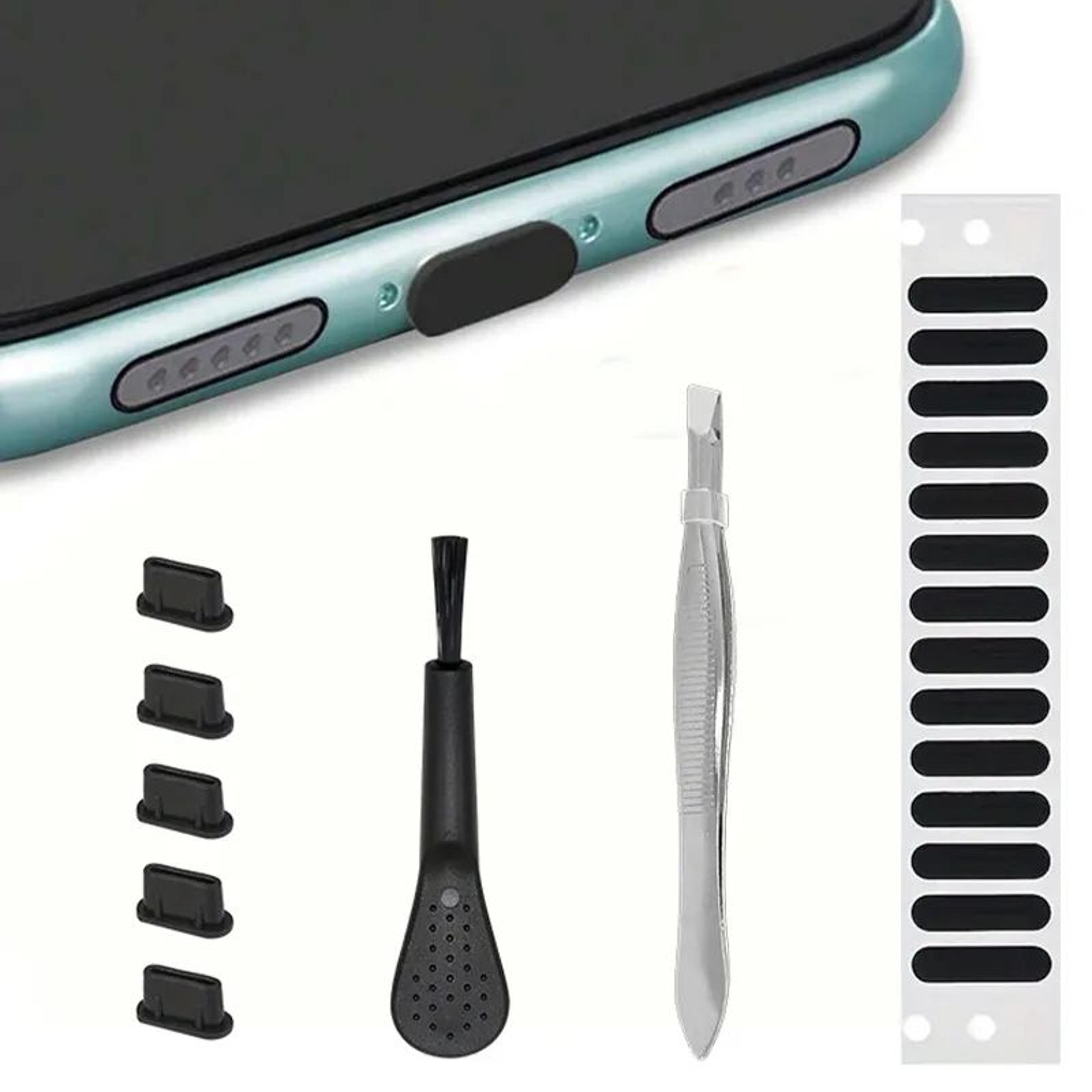 universal phone charging port cleaning and dust plug kit