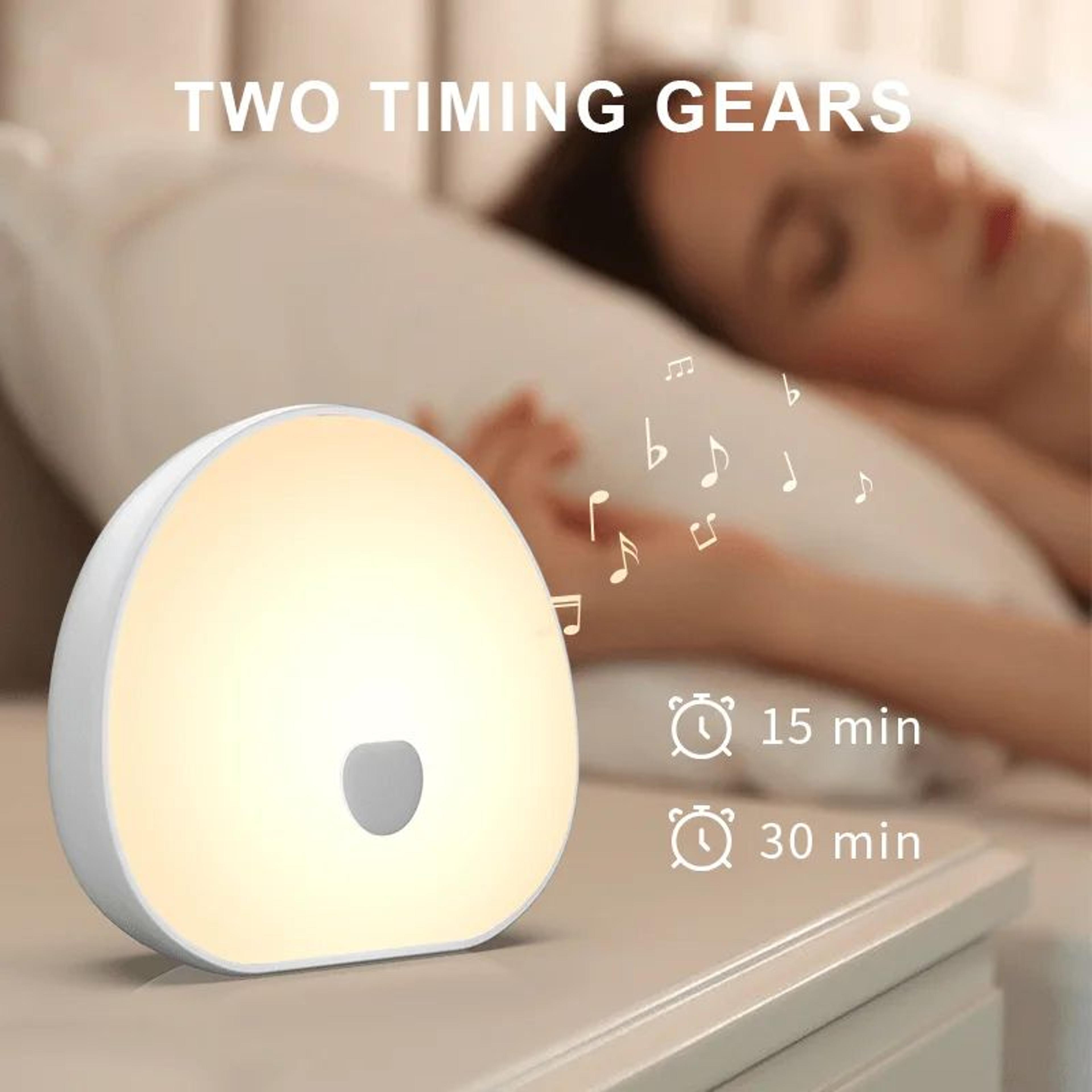 portable white noise machine with night light
