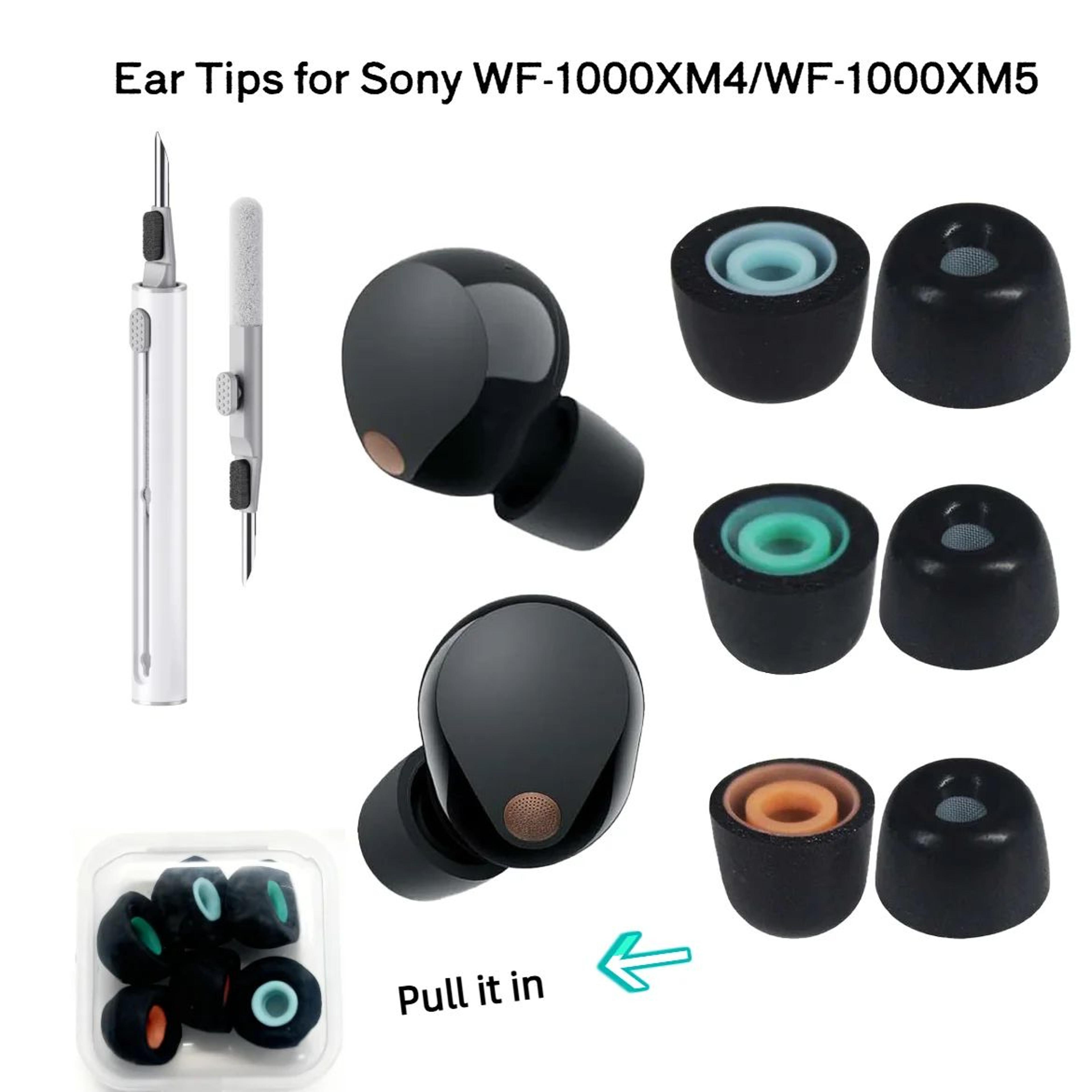 sony wf 1000xm5 xm4 memory foam ear tips kit