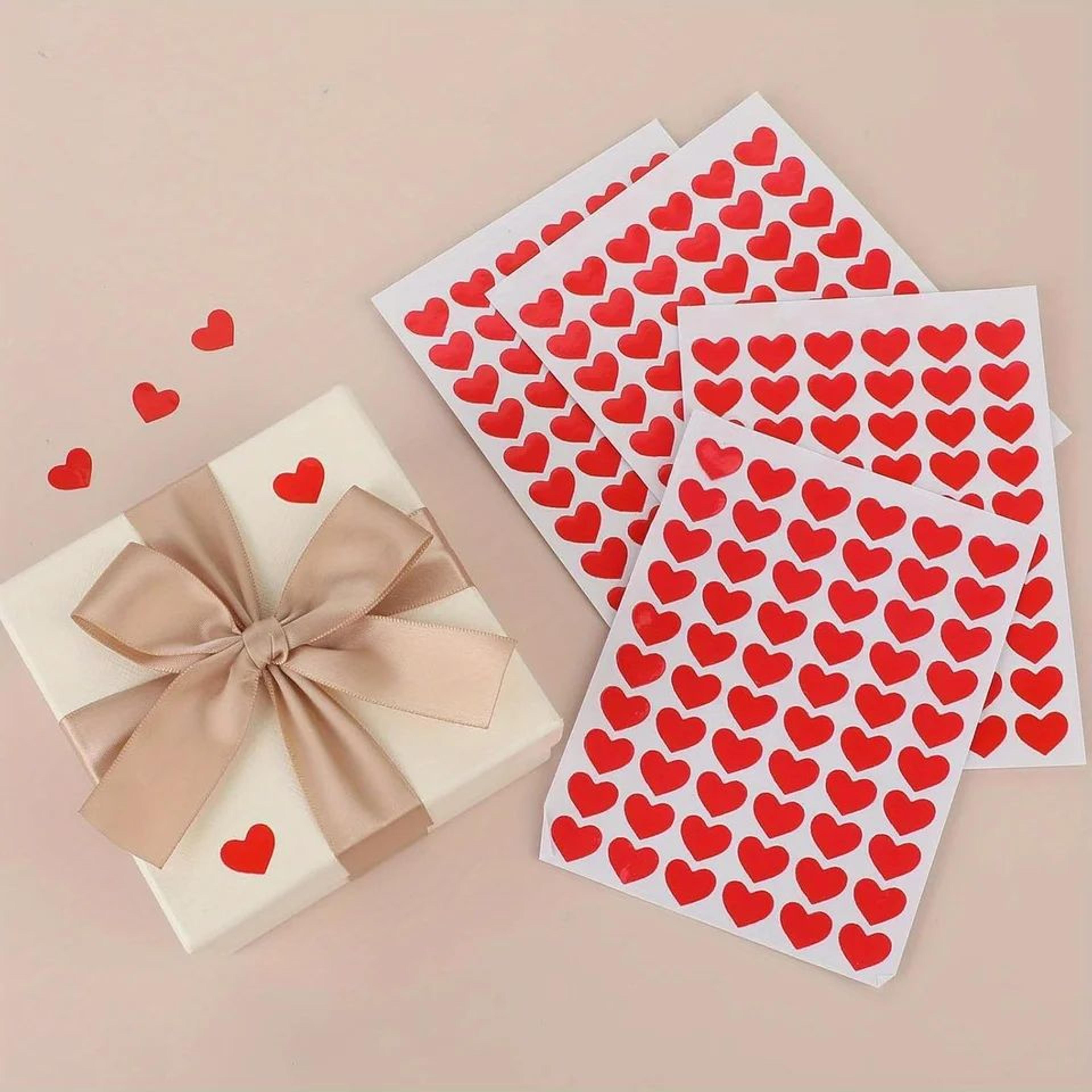 mini red heart stickers self adhesive gift labels