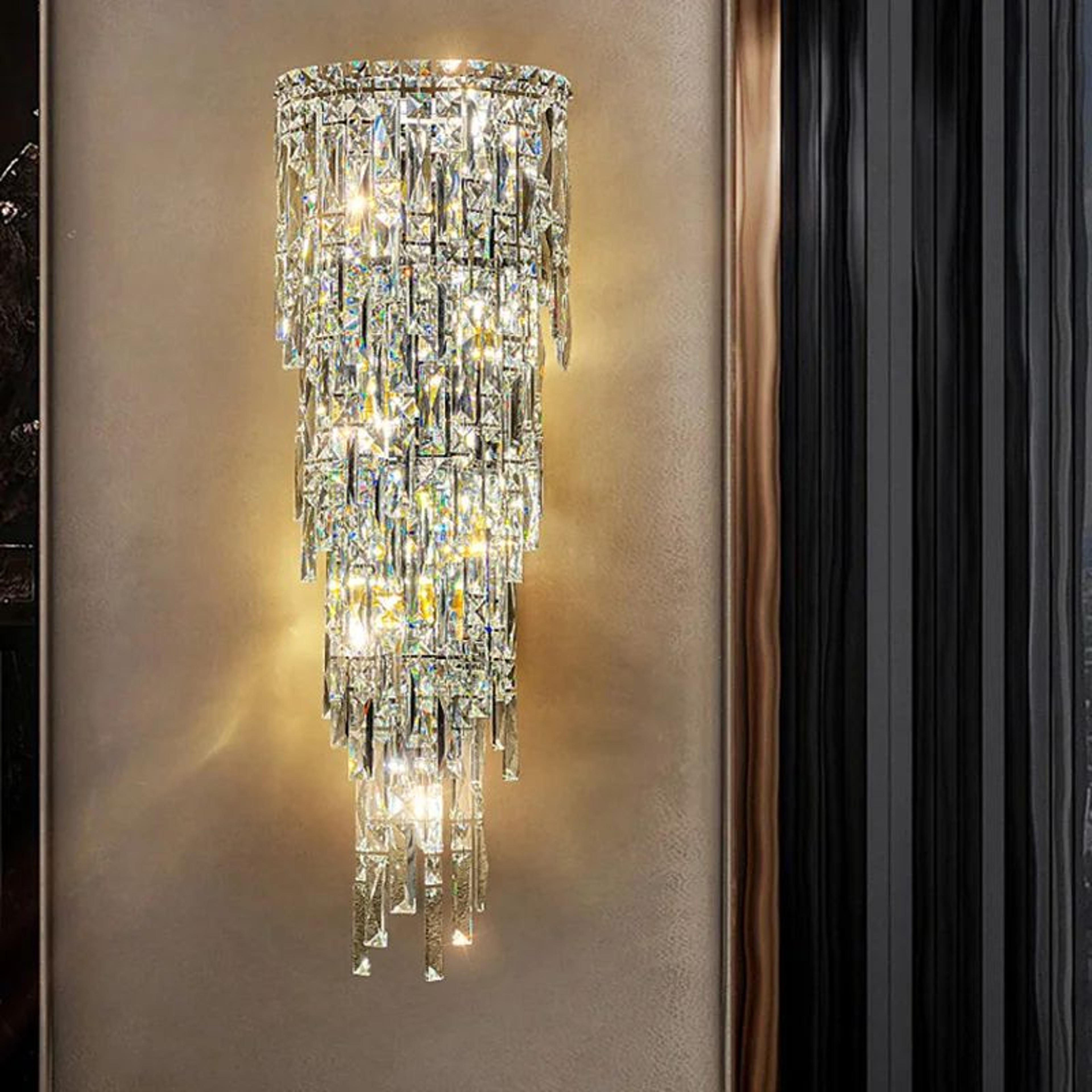 modern crystal wall lamp luxury indoor sconce