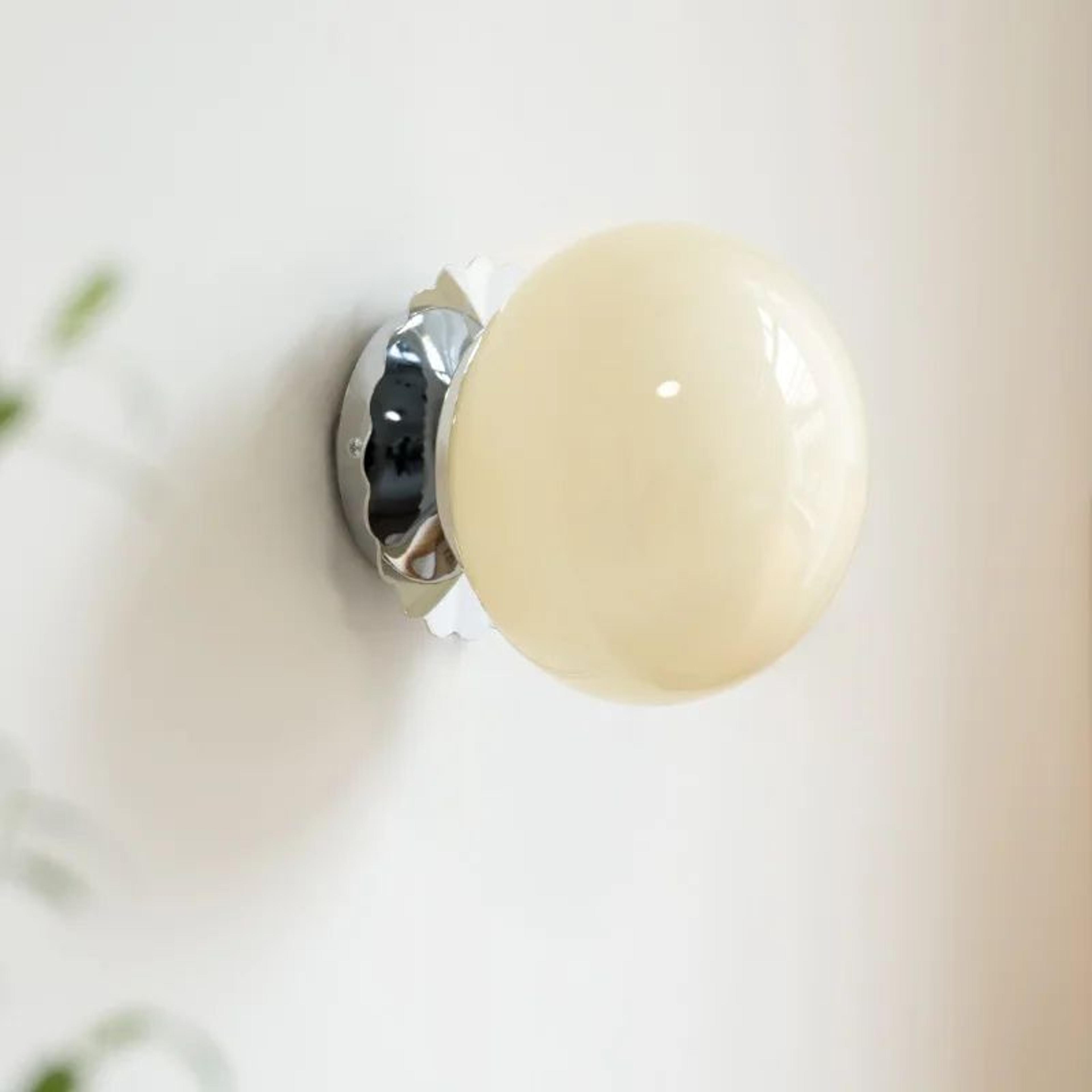 modern glass globe wall lamp