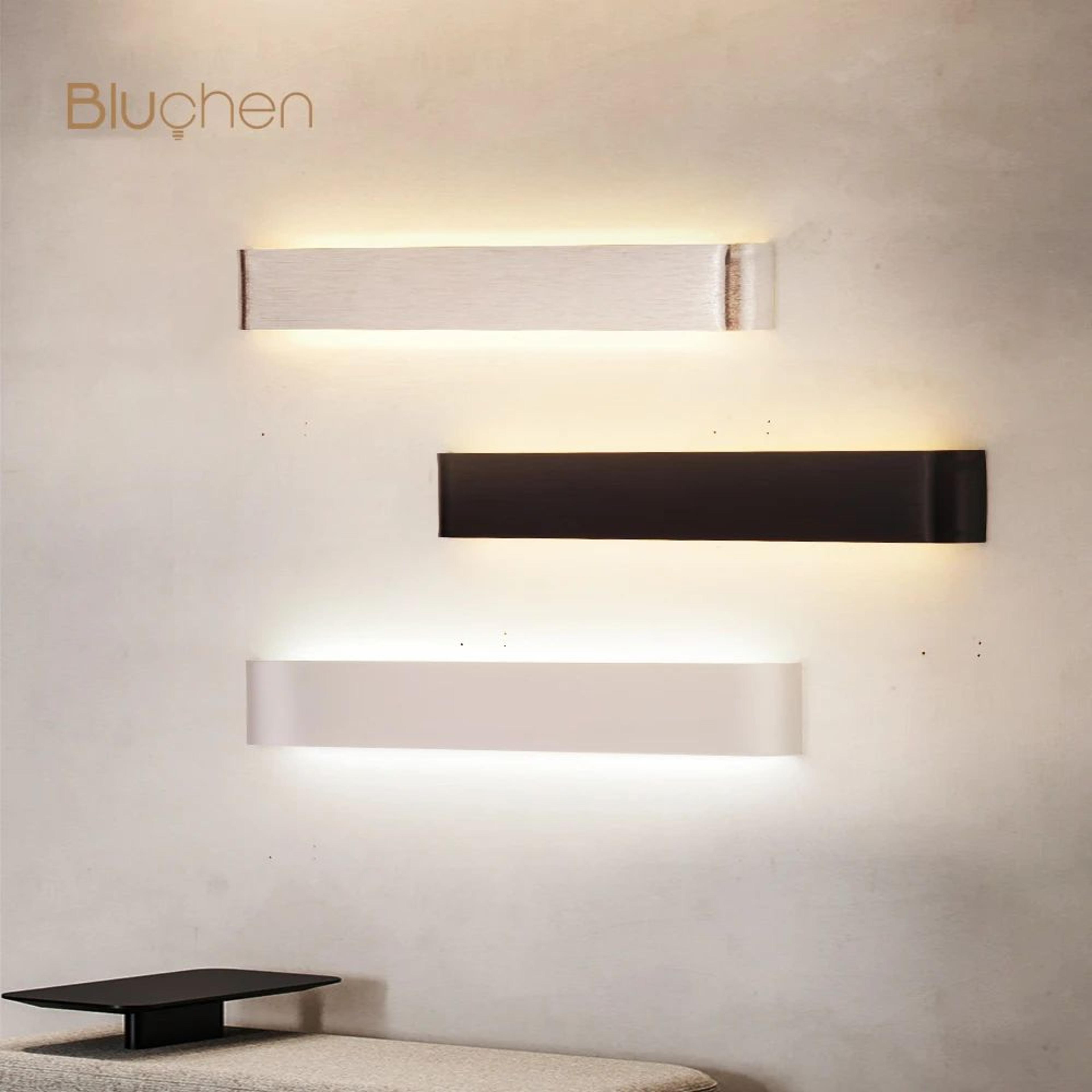 modern brushed aluminum led wall sconce