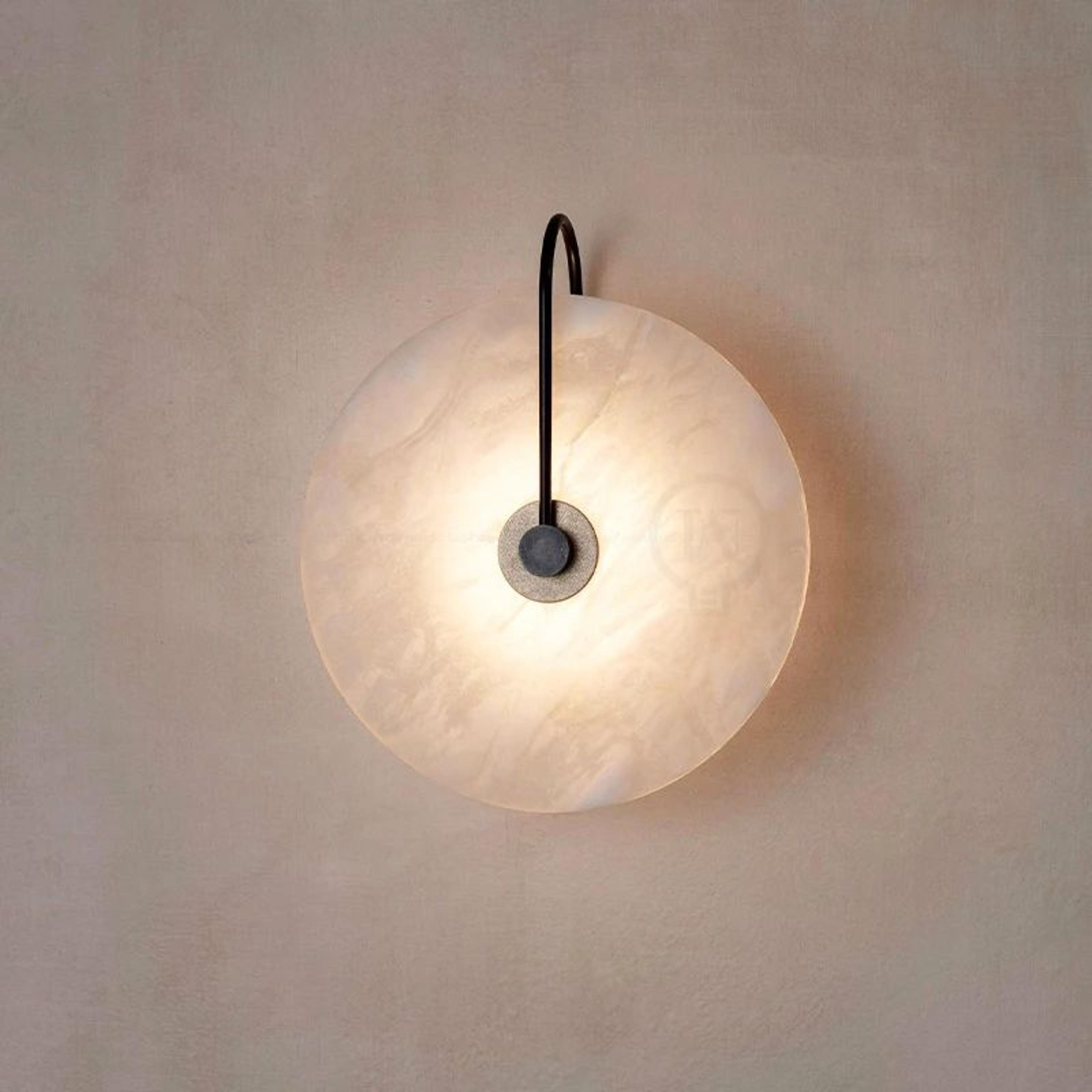nordic circular marble led wall lamp