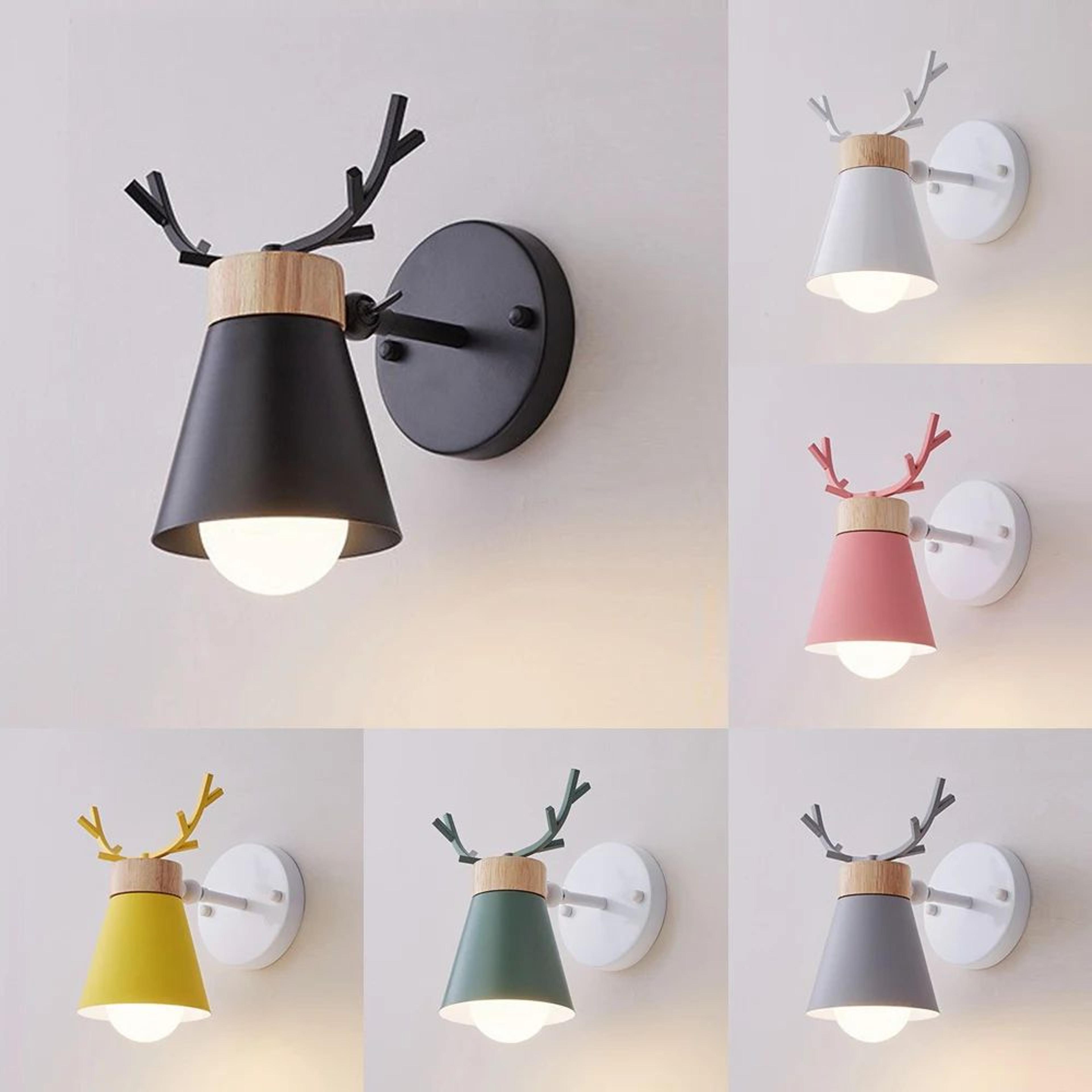 nordic adjustable deer antler wall lamp
