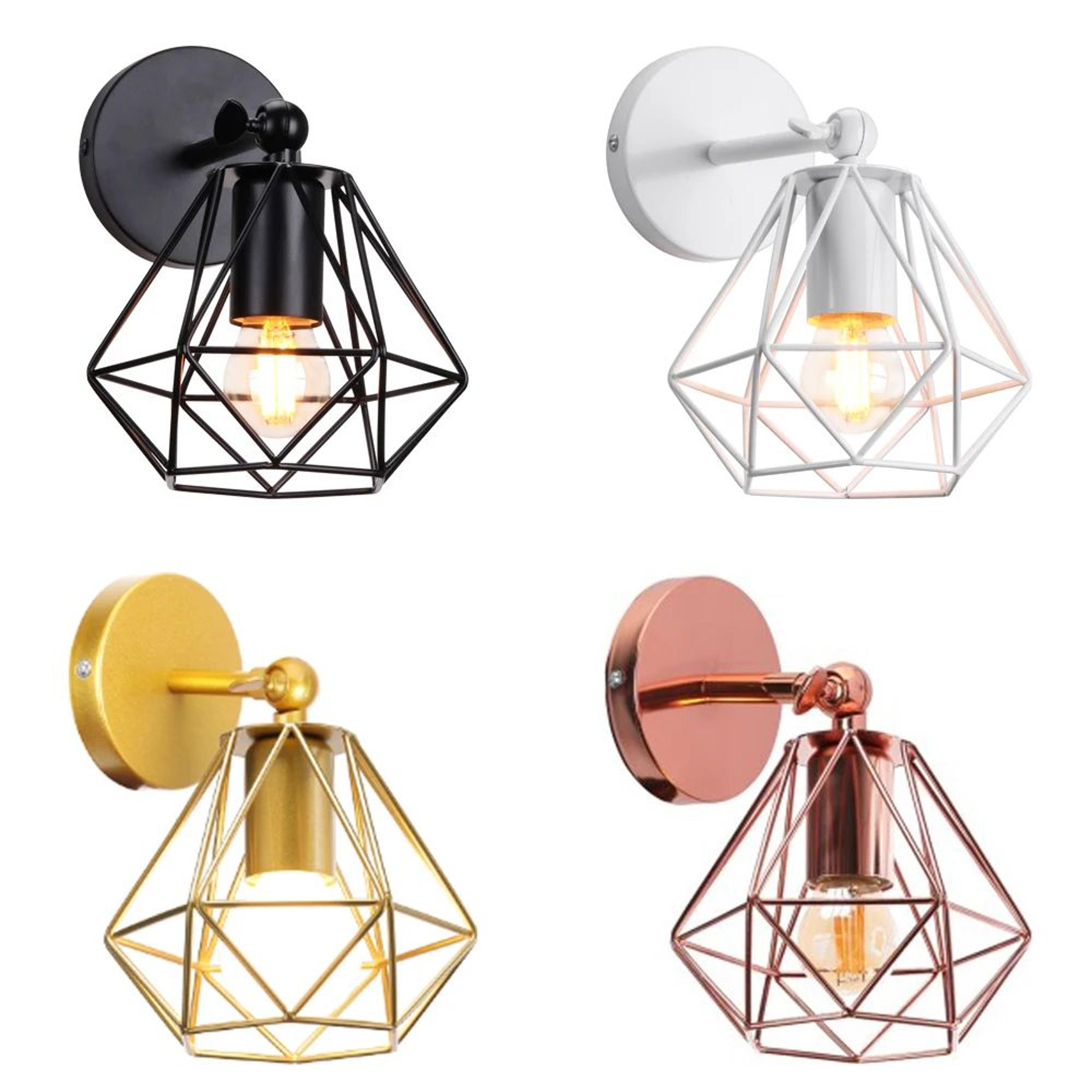 industrial vintage cage wall sconce