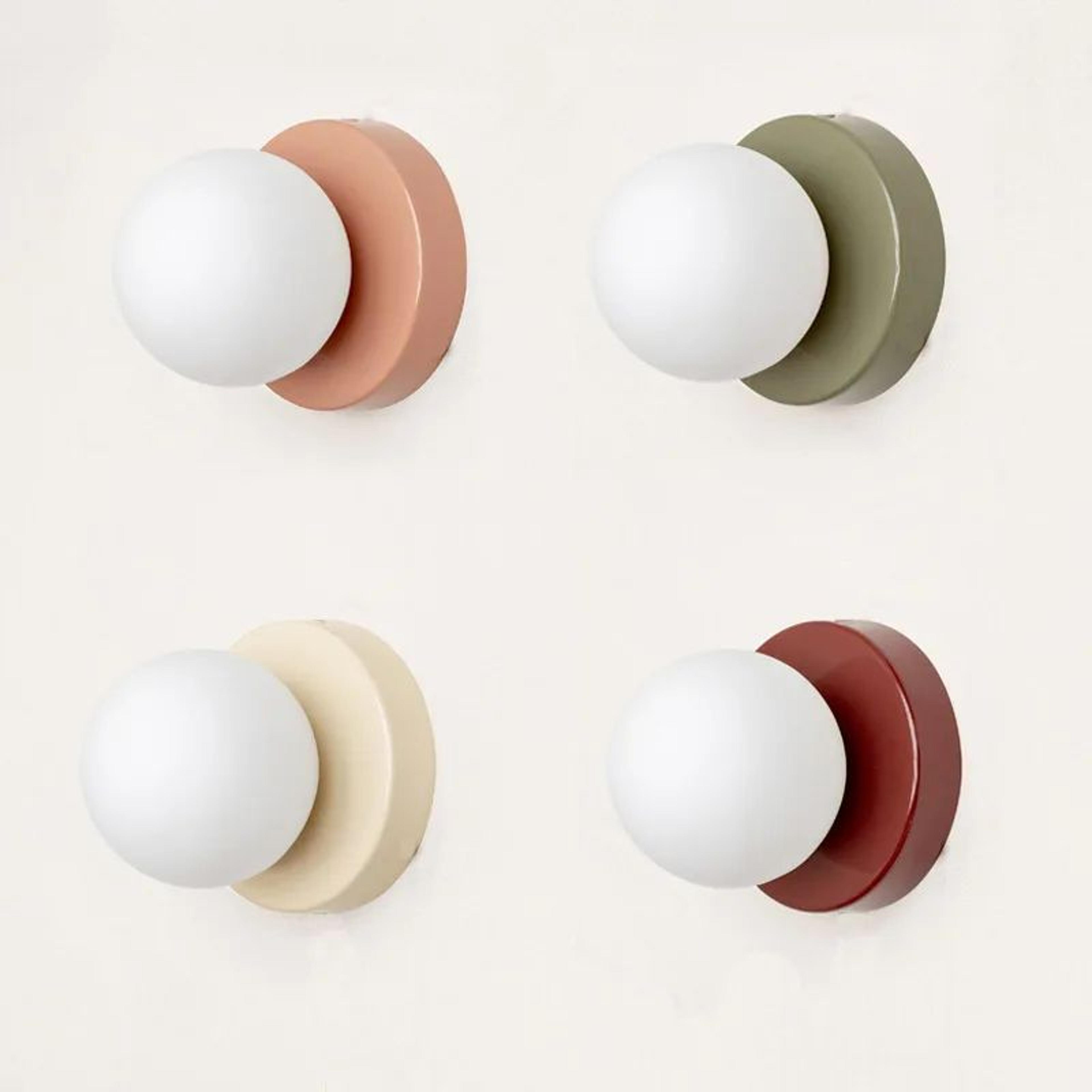 macaron mini glass led wall lamp
