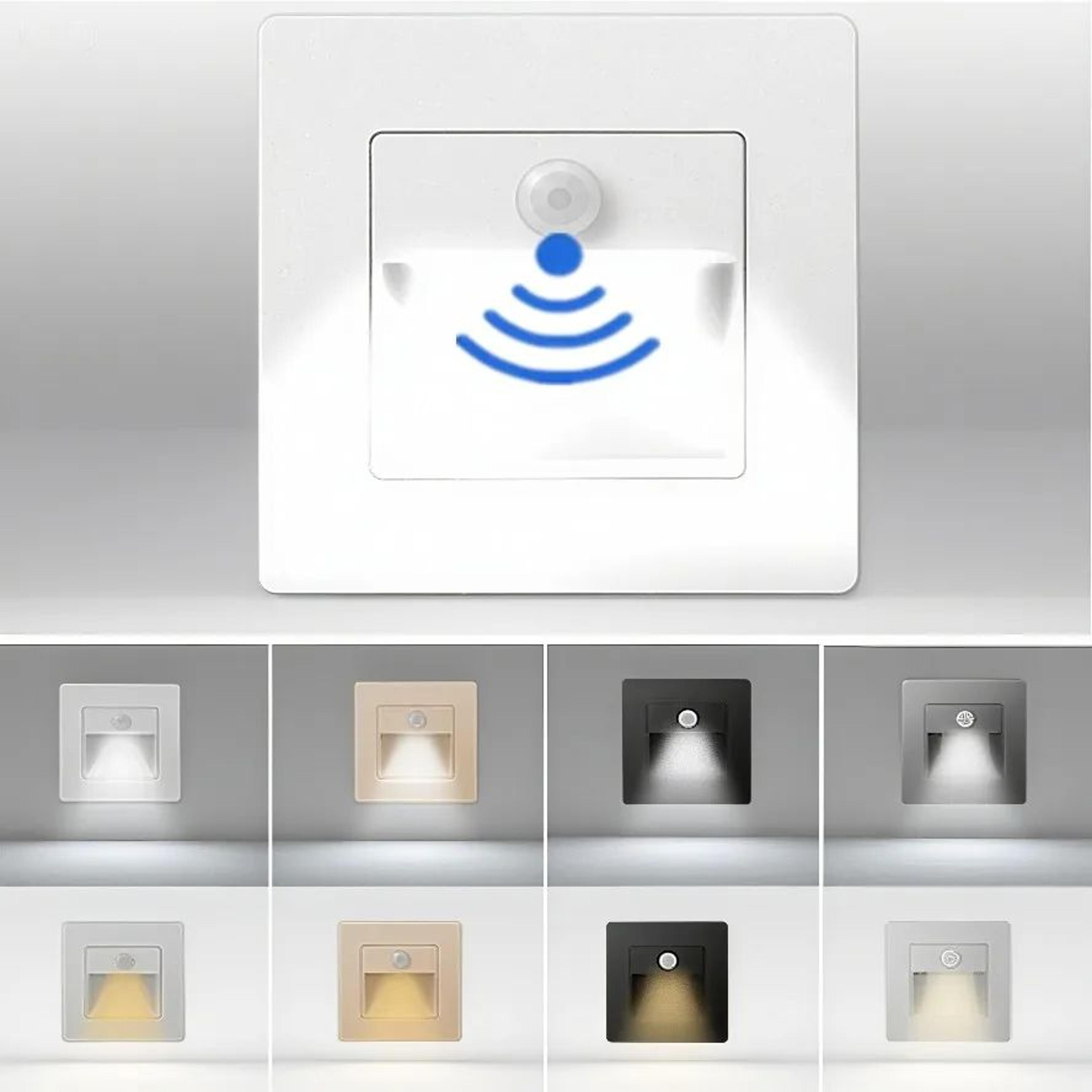 5 pack motion sensor led recessed stair lights